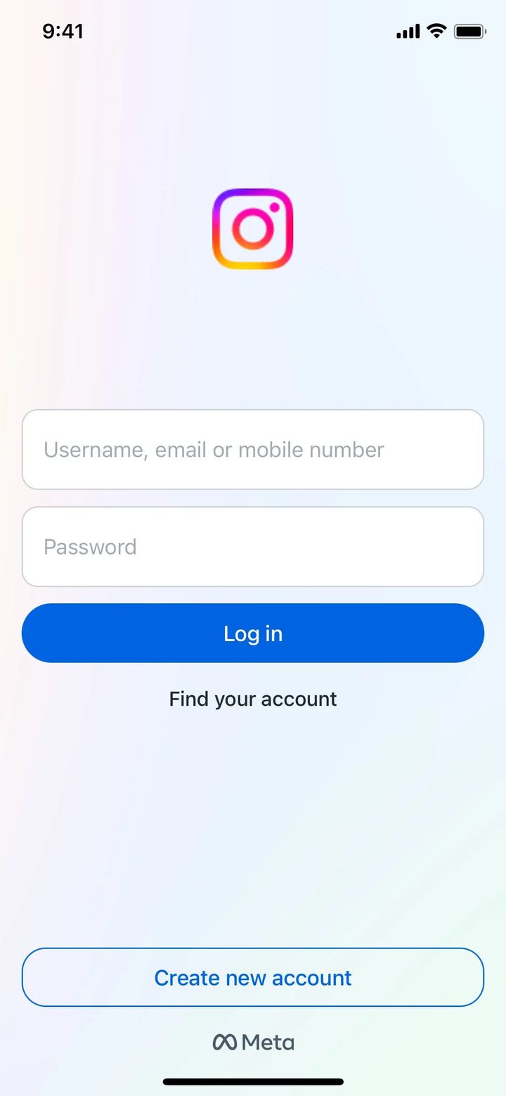 Instagram screen 1