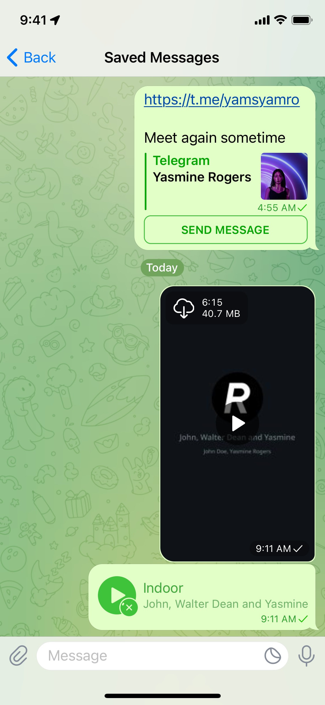 Telegram iOS screen 647