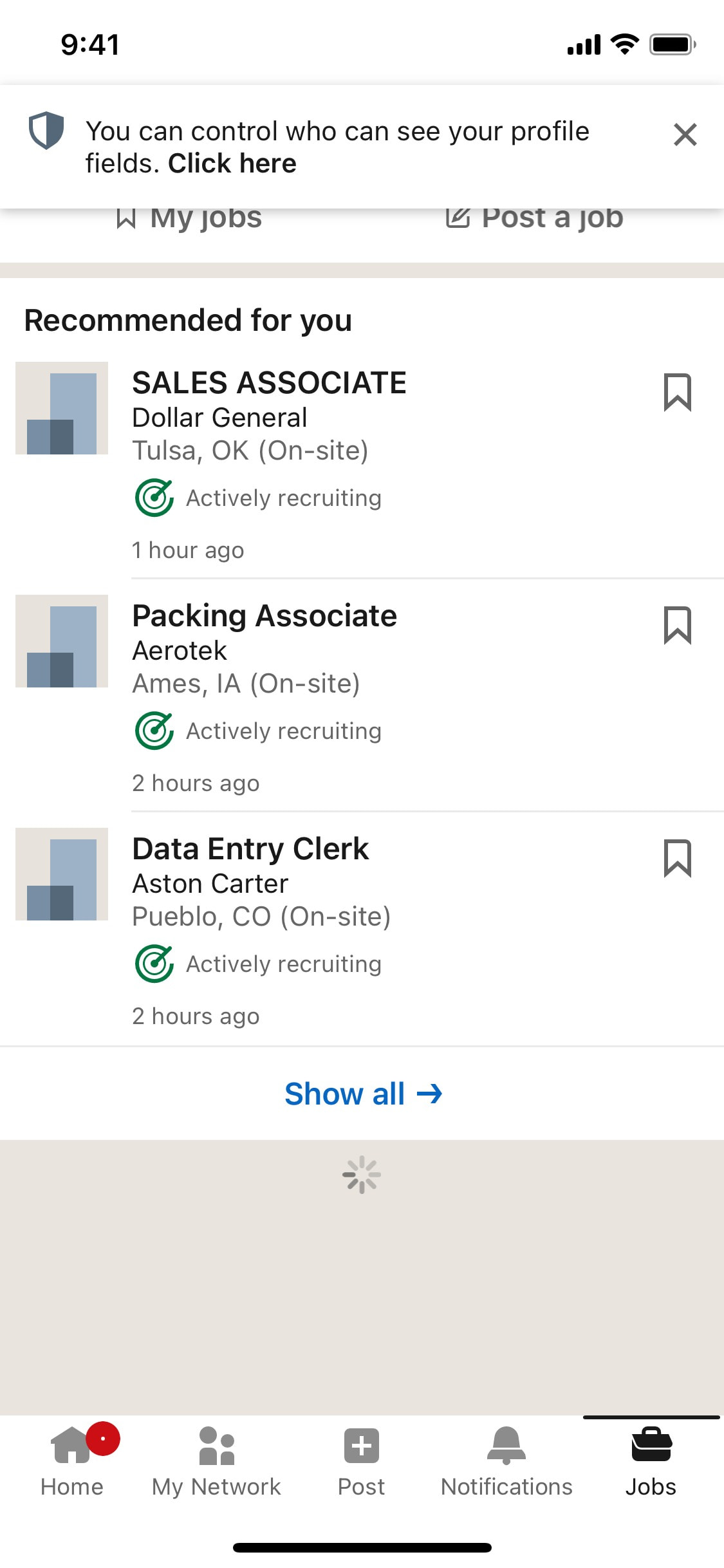 LinkedIn iOS screen 90
