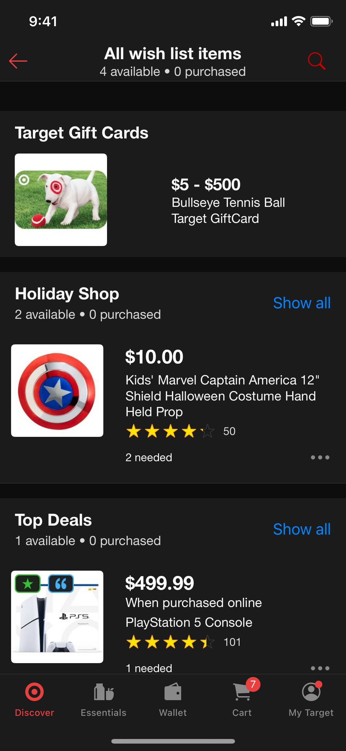 Target iOS screen 195