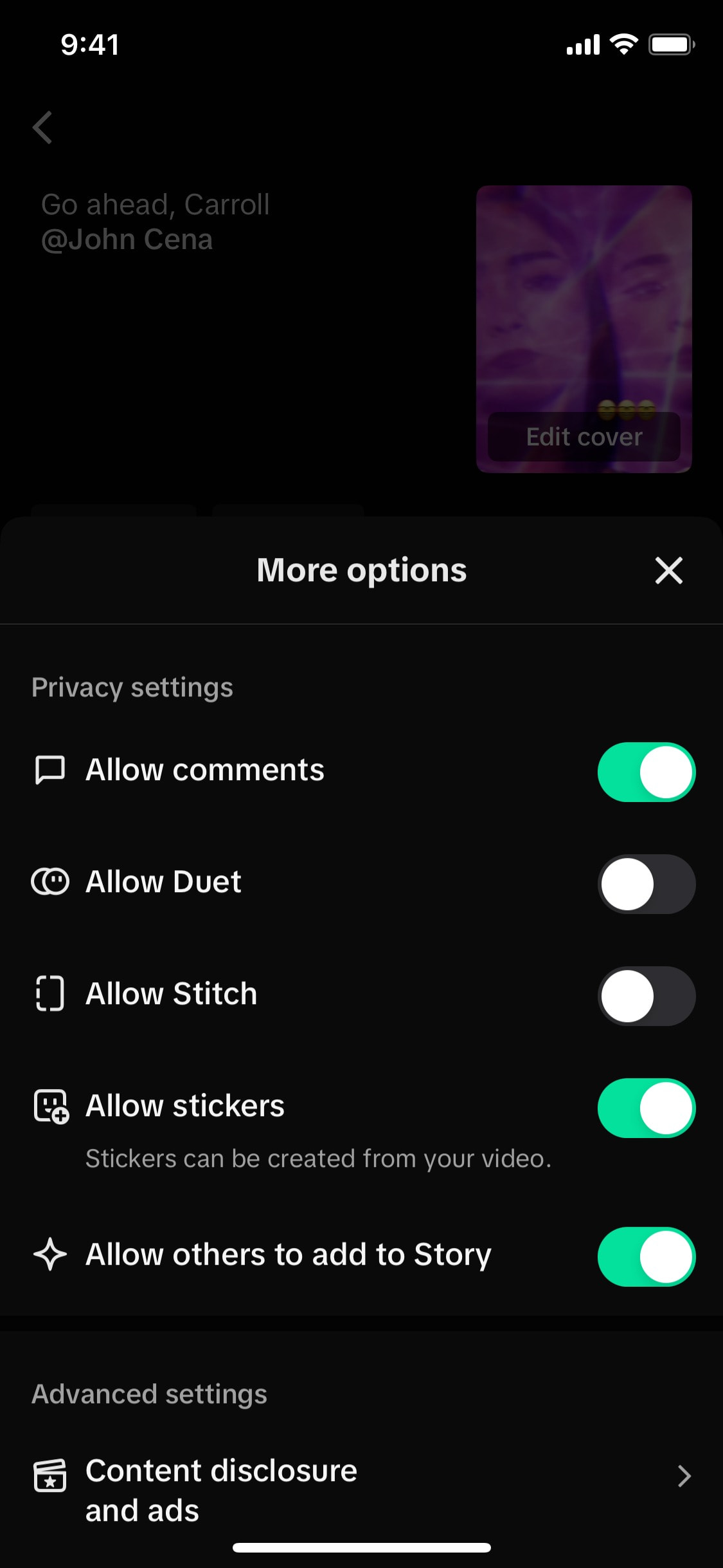 TikTok iOS screen 665