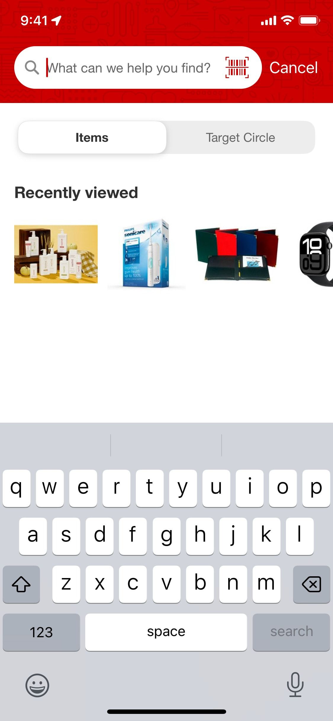 Target iOS screen 579