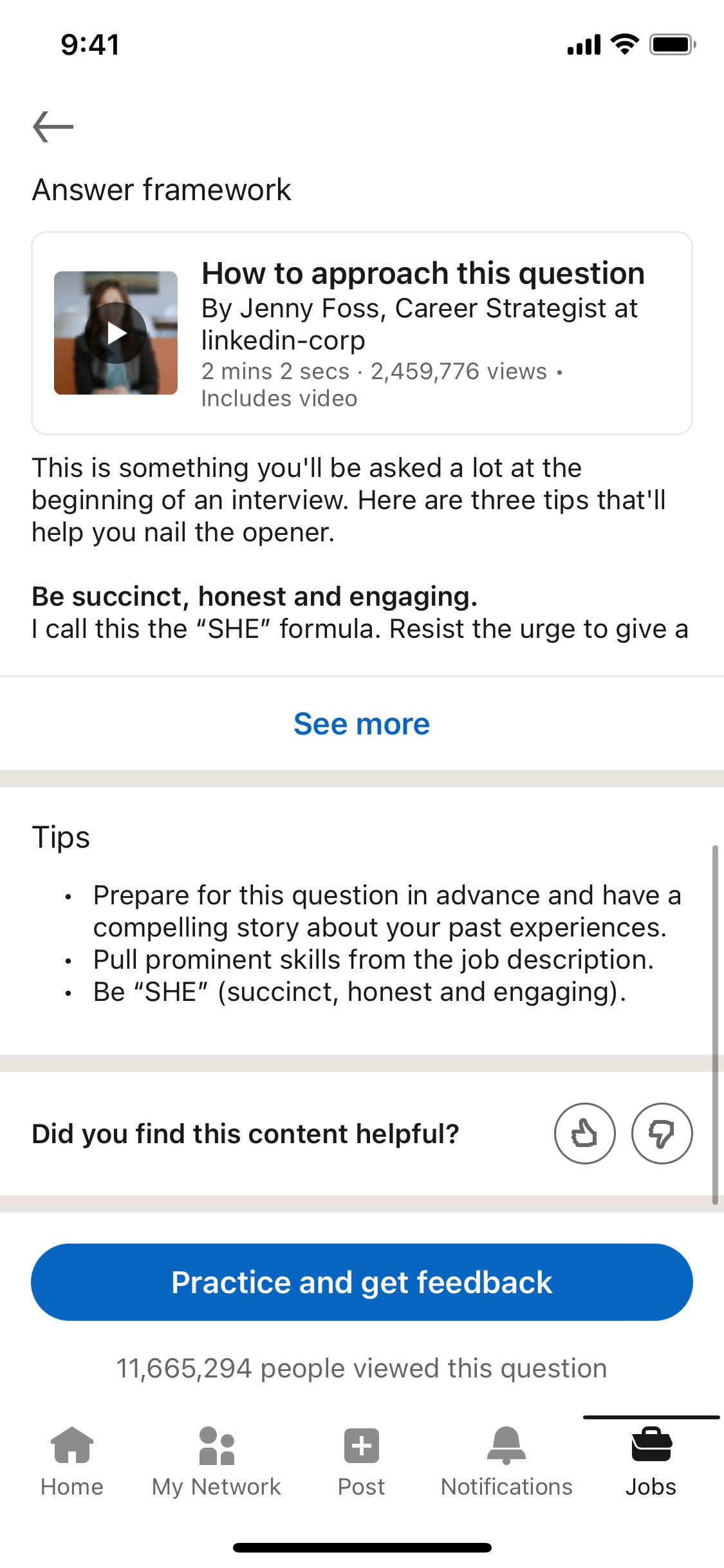 LinkedIn iOS screen 37