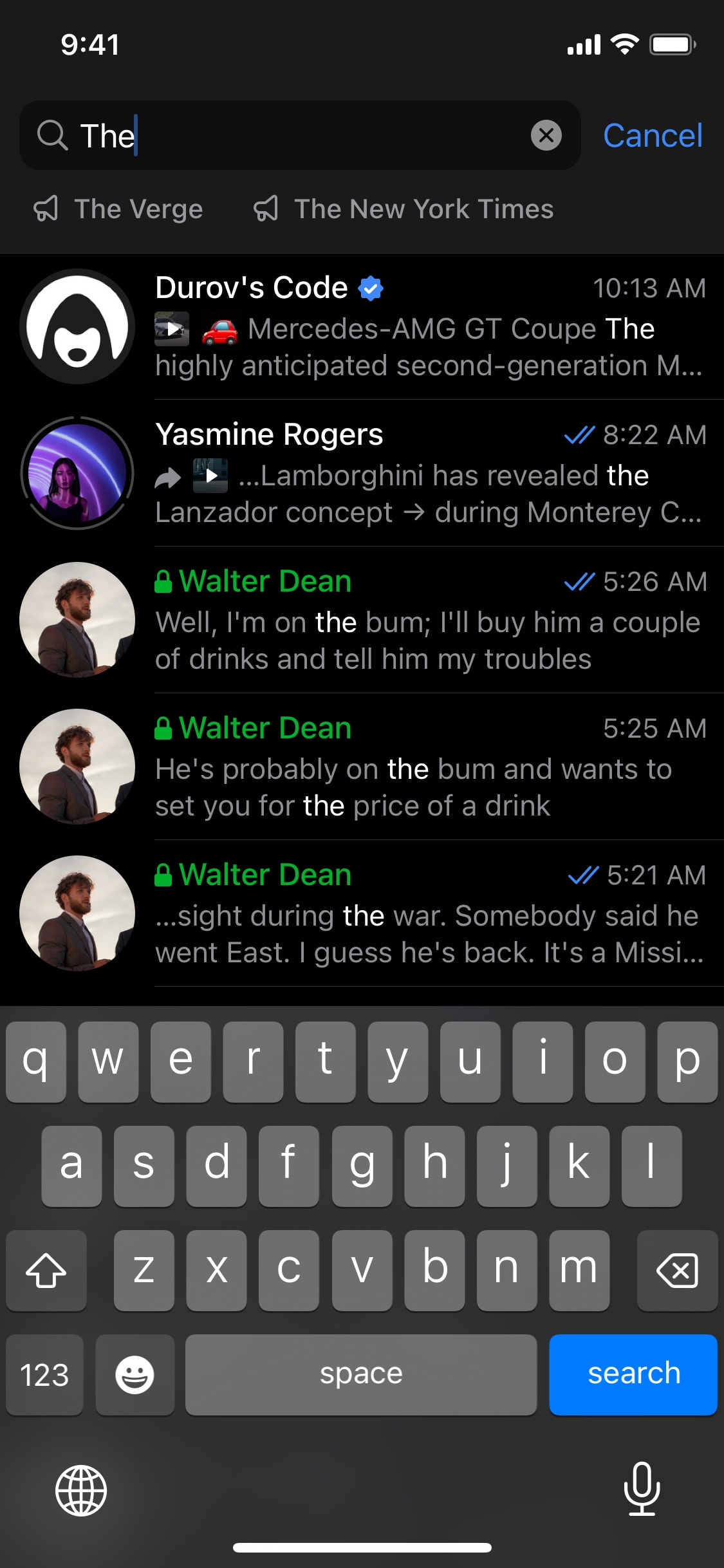 Telegram iOS screen 560