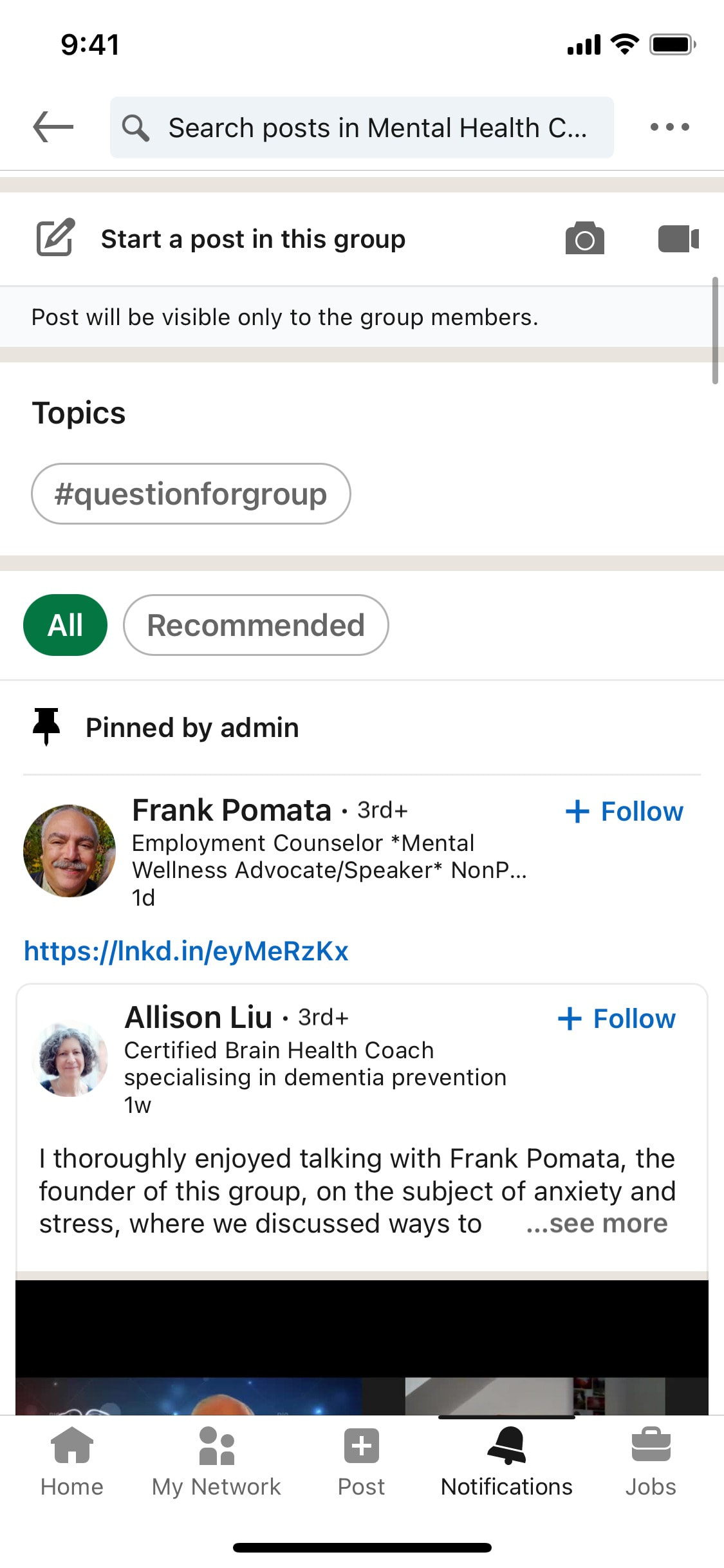 LinkedIn iOS screen 556