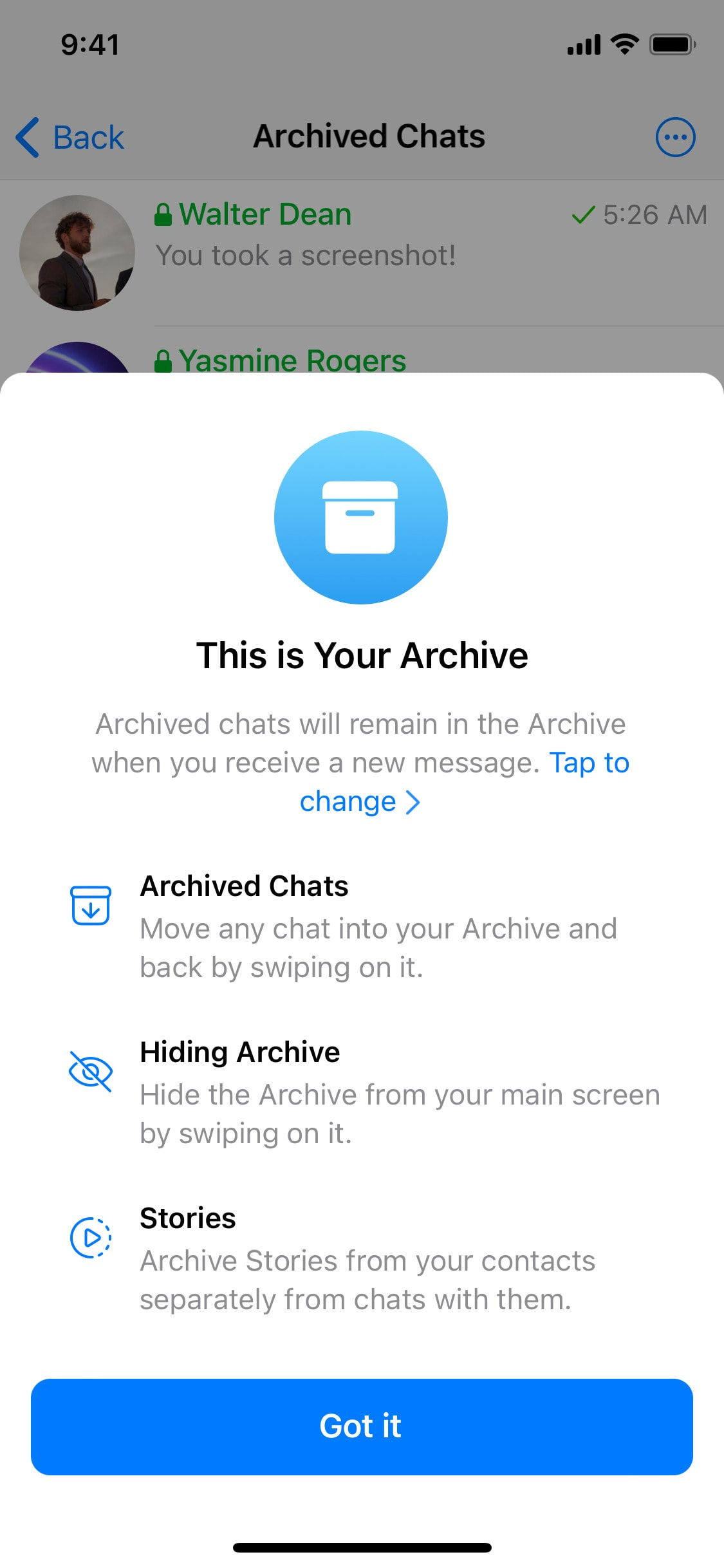Telegram iOS screen 775
