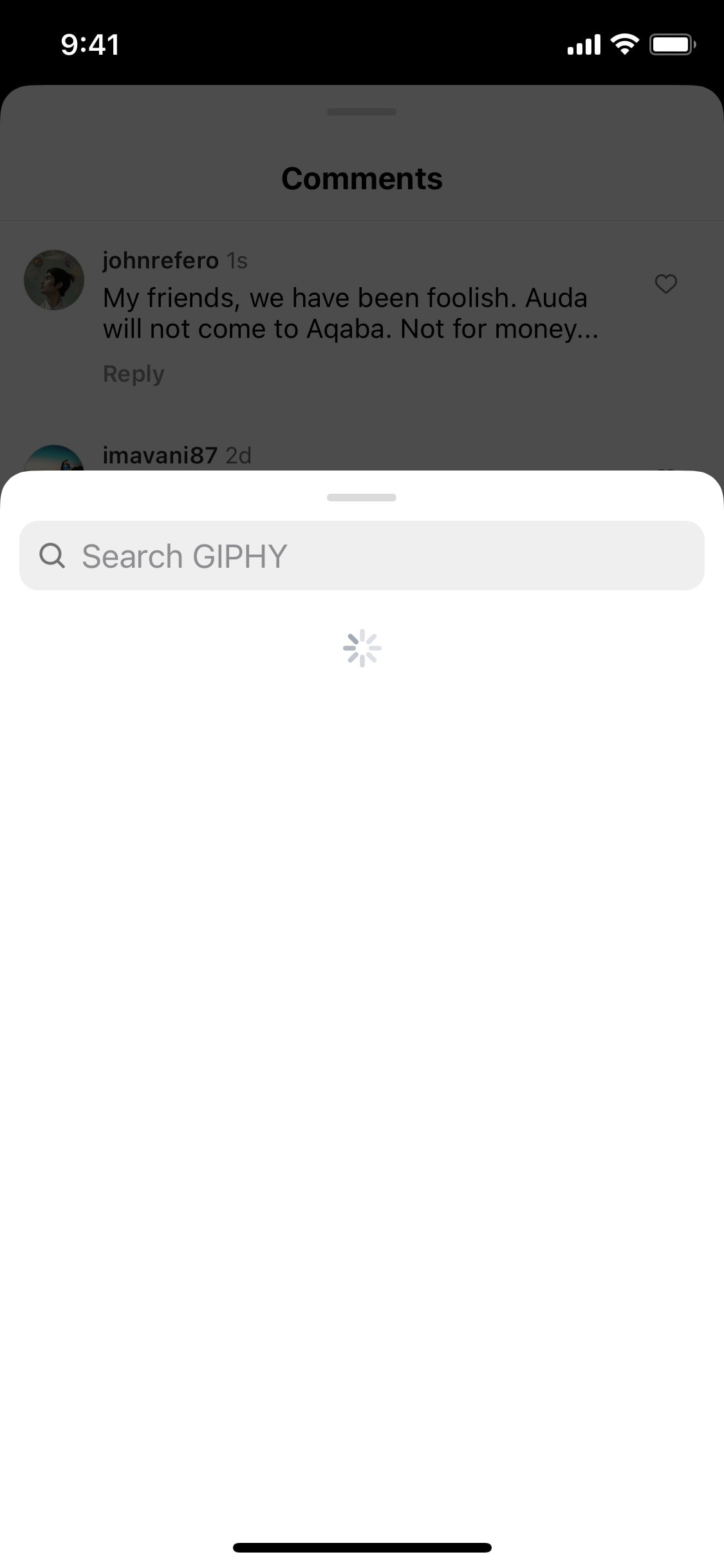 Instagram iOS screen 107