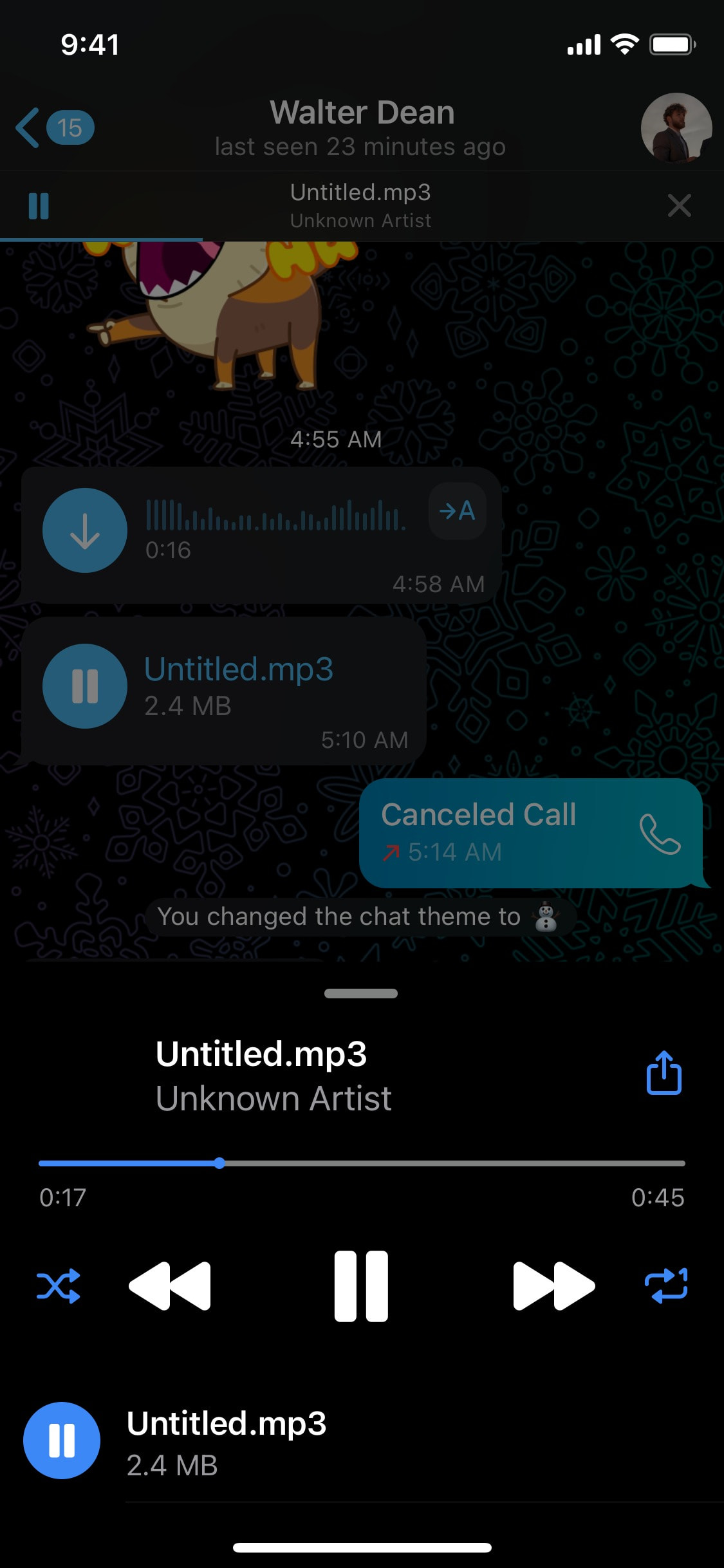 Telegram iOS screen 745