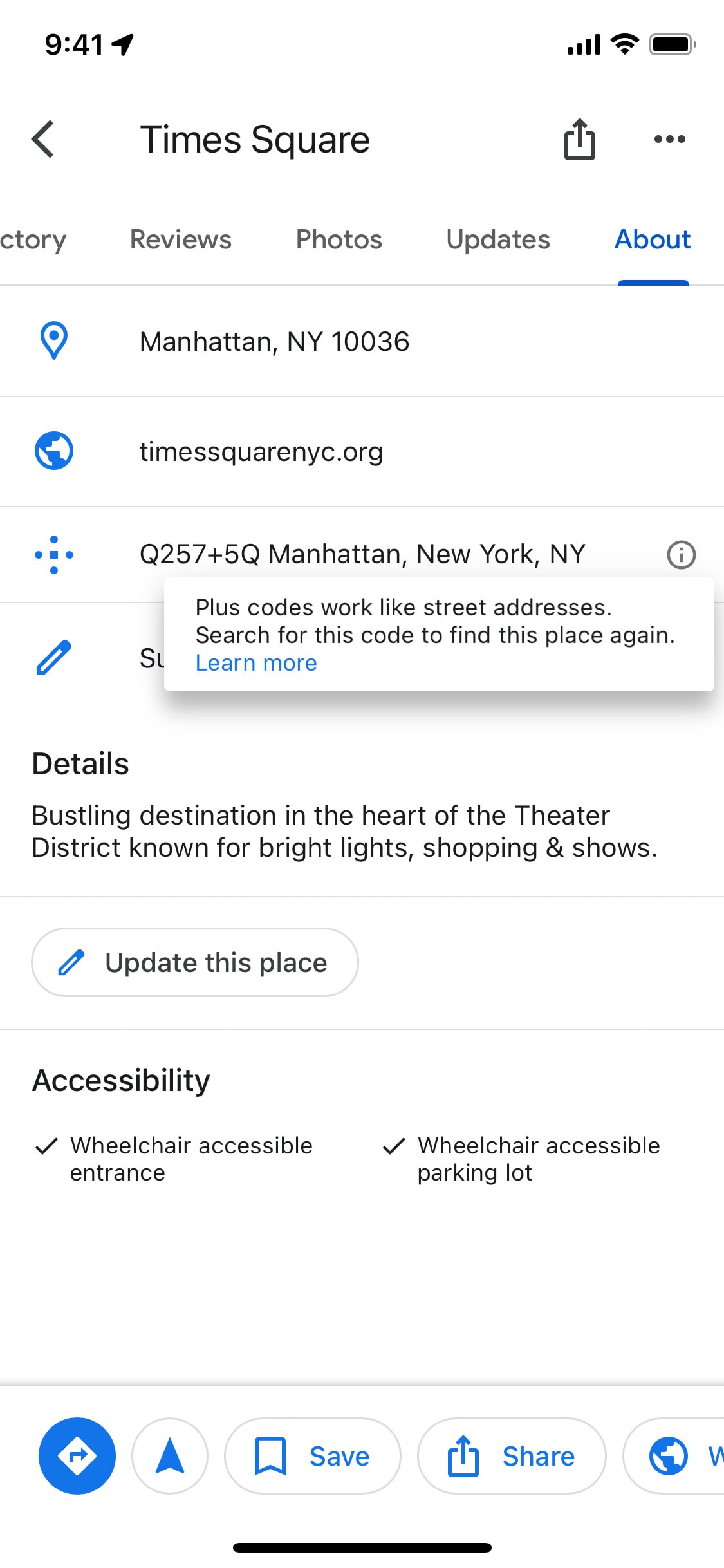Google Maps iOS screen 723