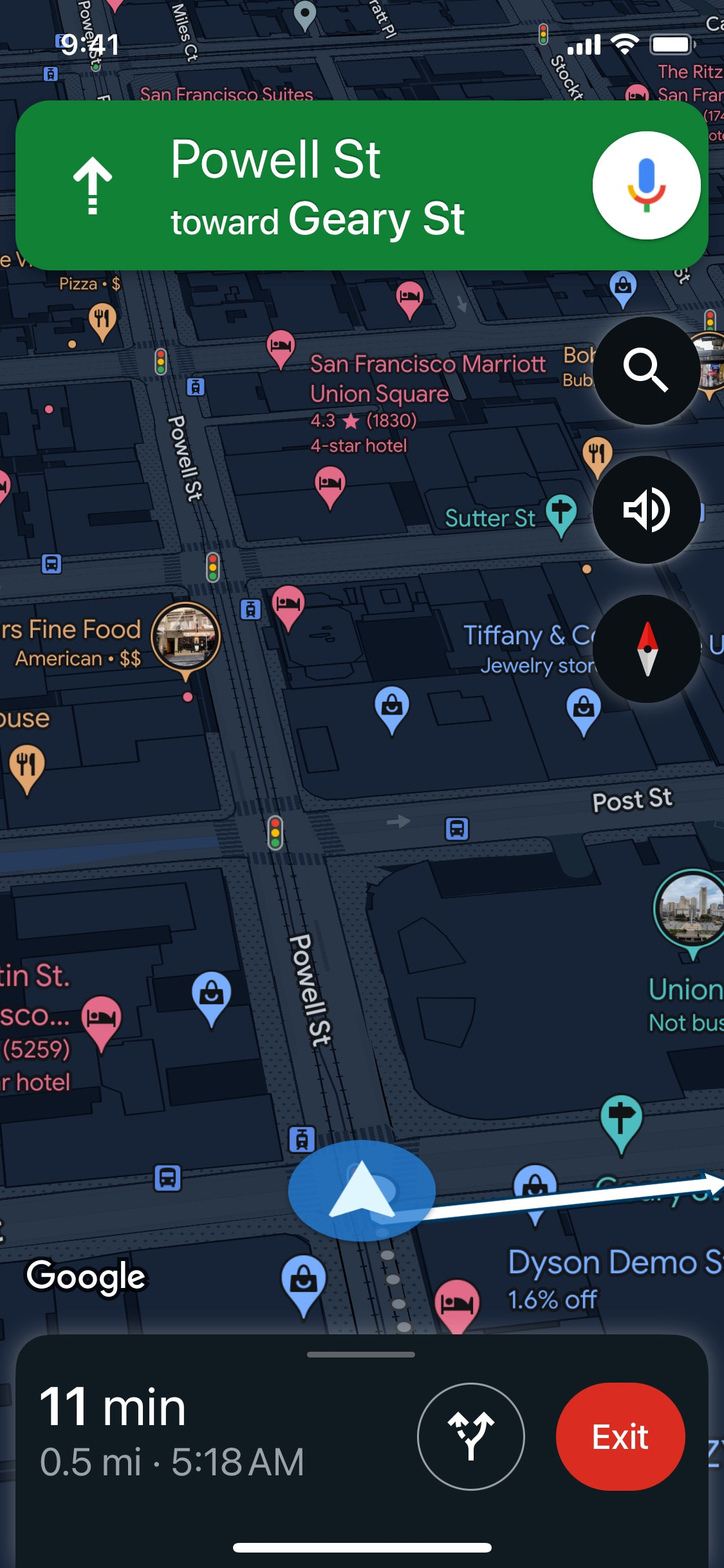 Google Maps iOS screen 448