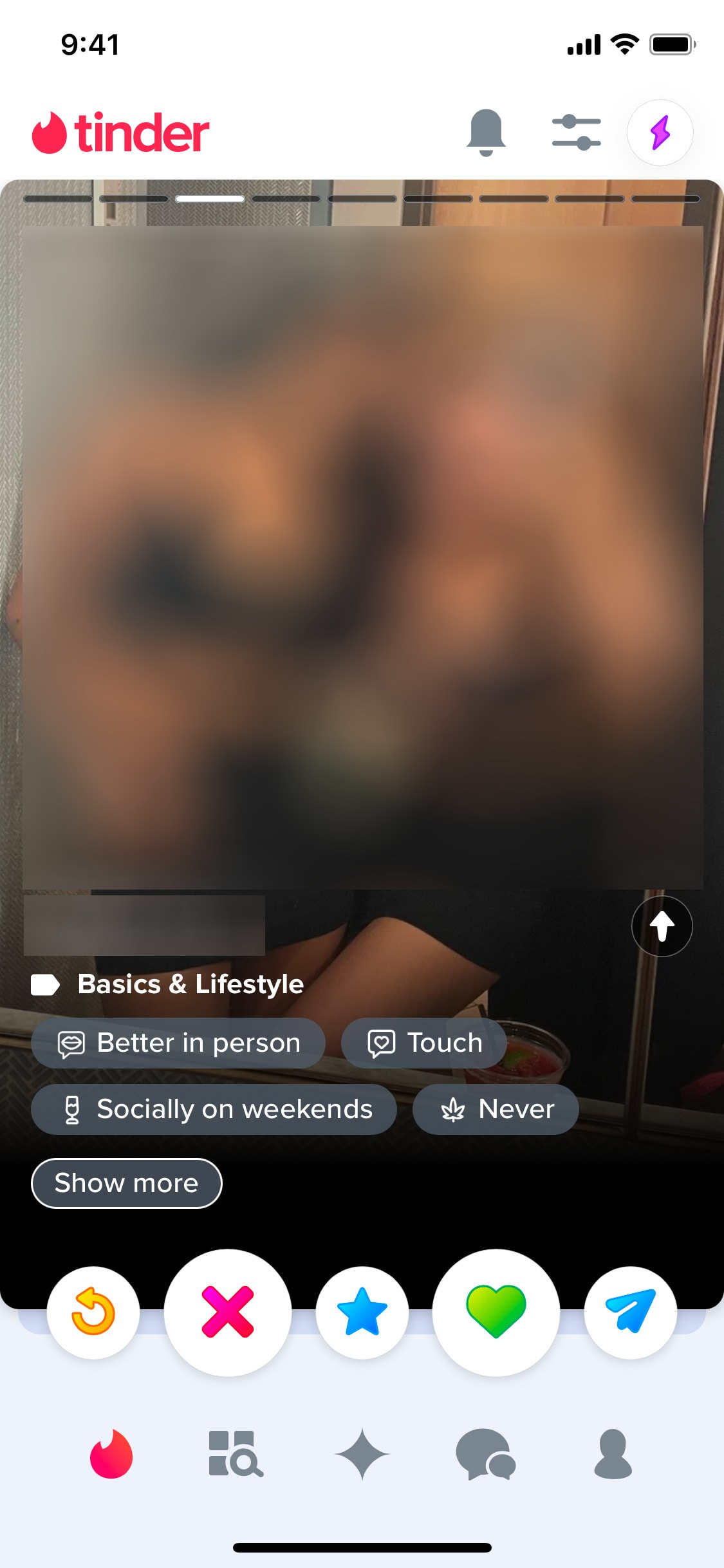 Tinder iOS screen 187