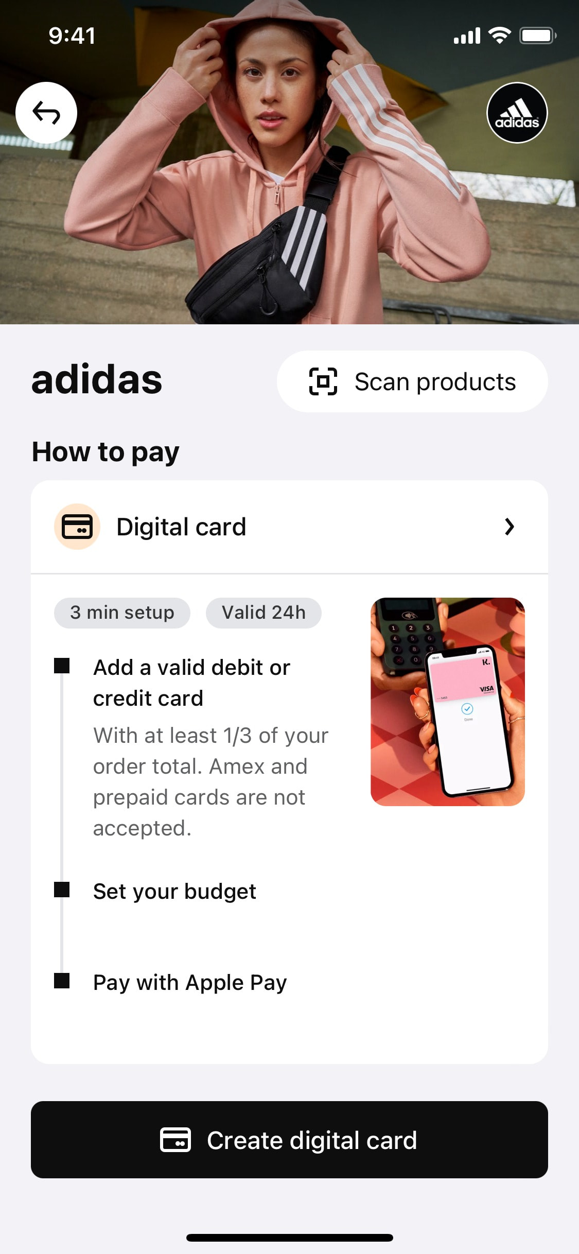 Klarna iOS screen 503
