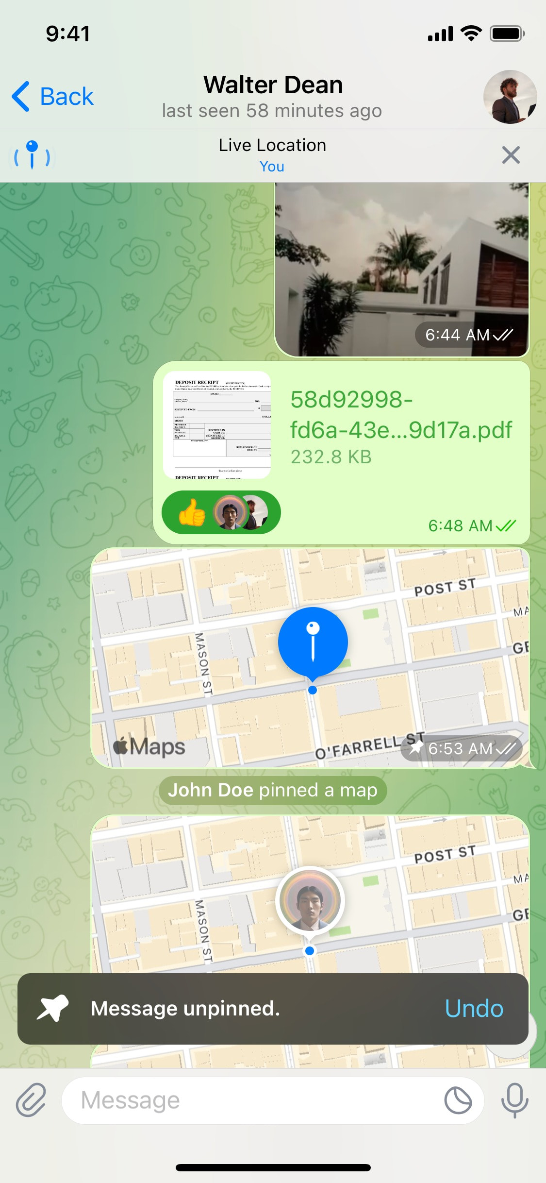 Telegram iOS screen 583
