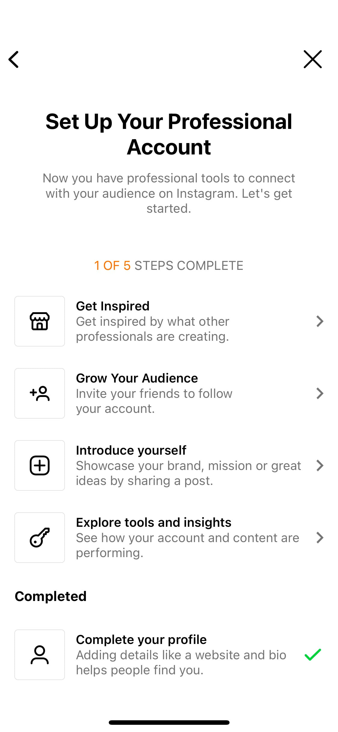 Instagram iOS screen 605