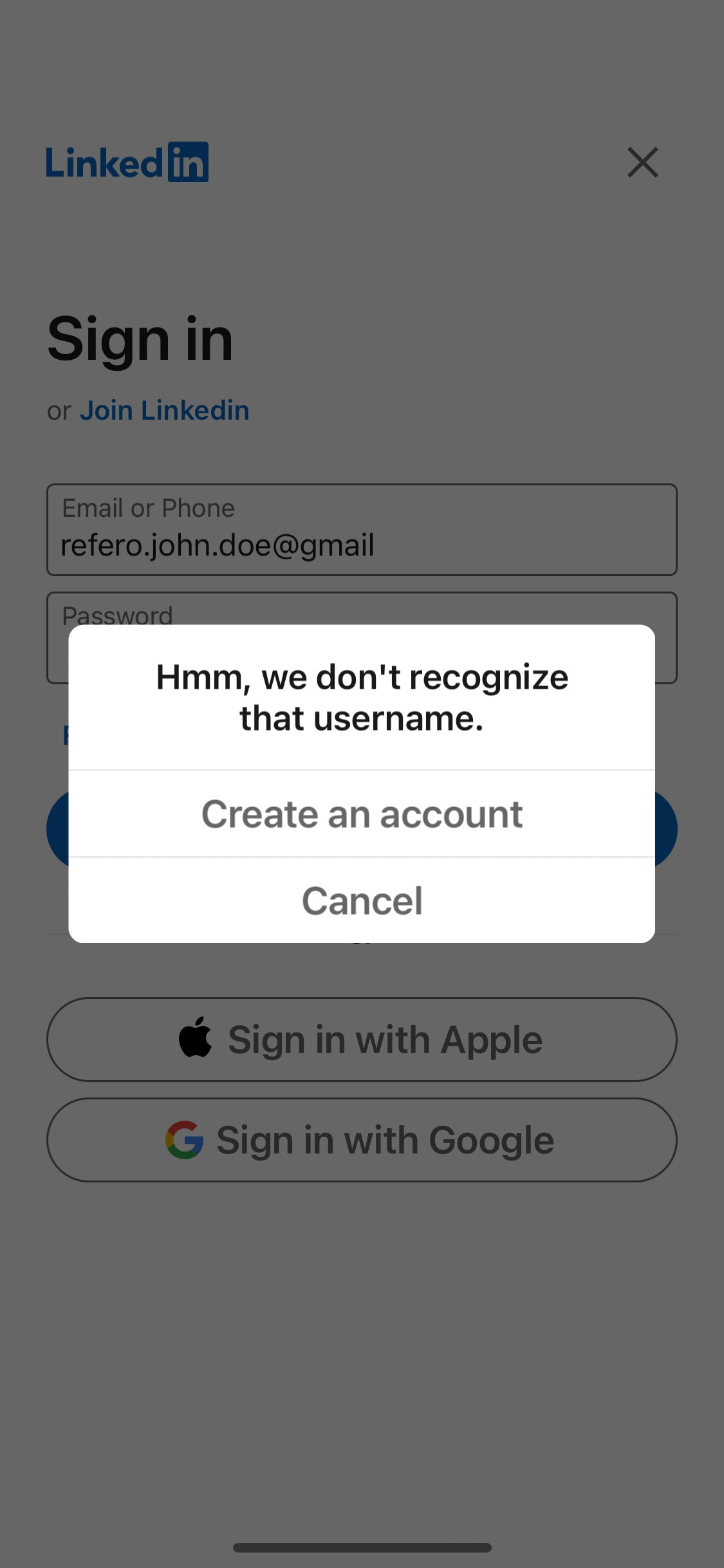 LinkedIn iOS screen 47