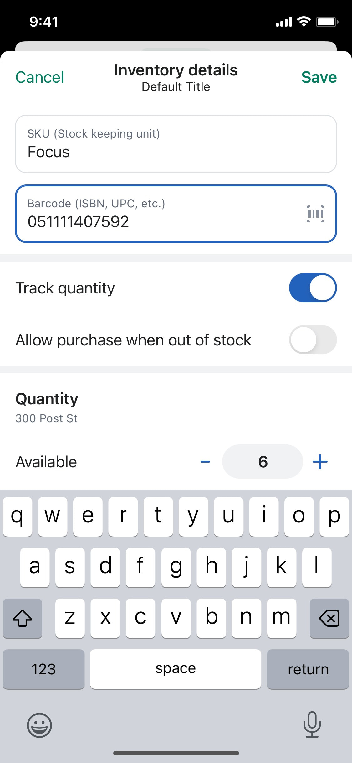 Shopify iOS screen 19