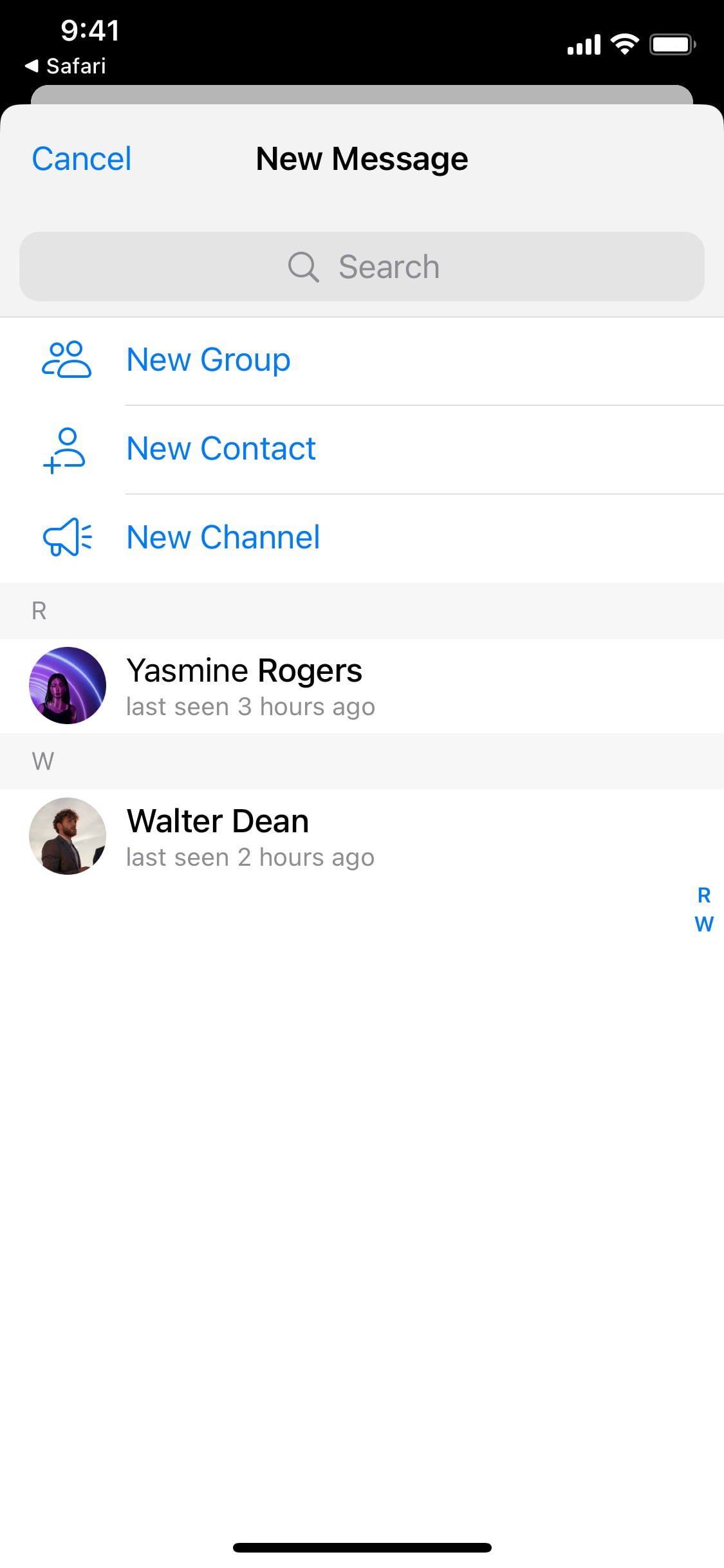 Telegram iOS screen 515