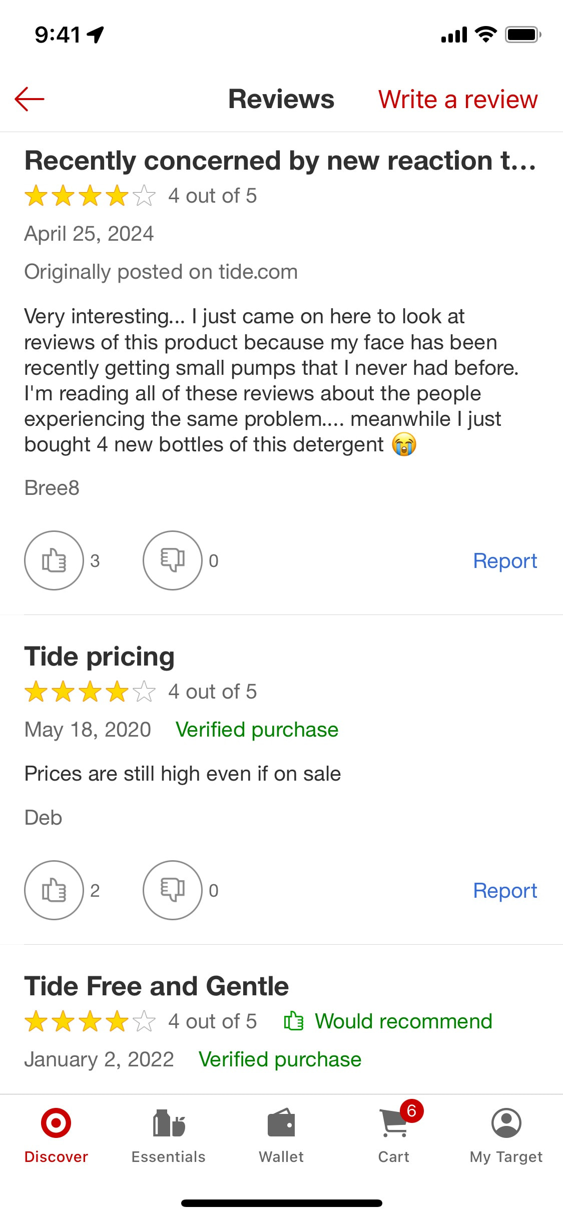Target iOS screen 529