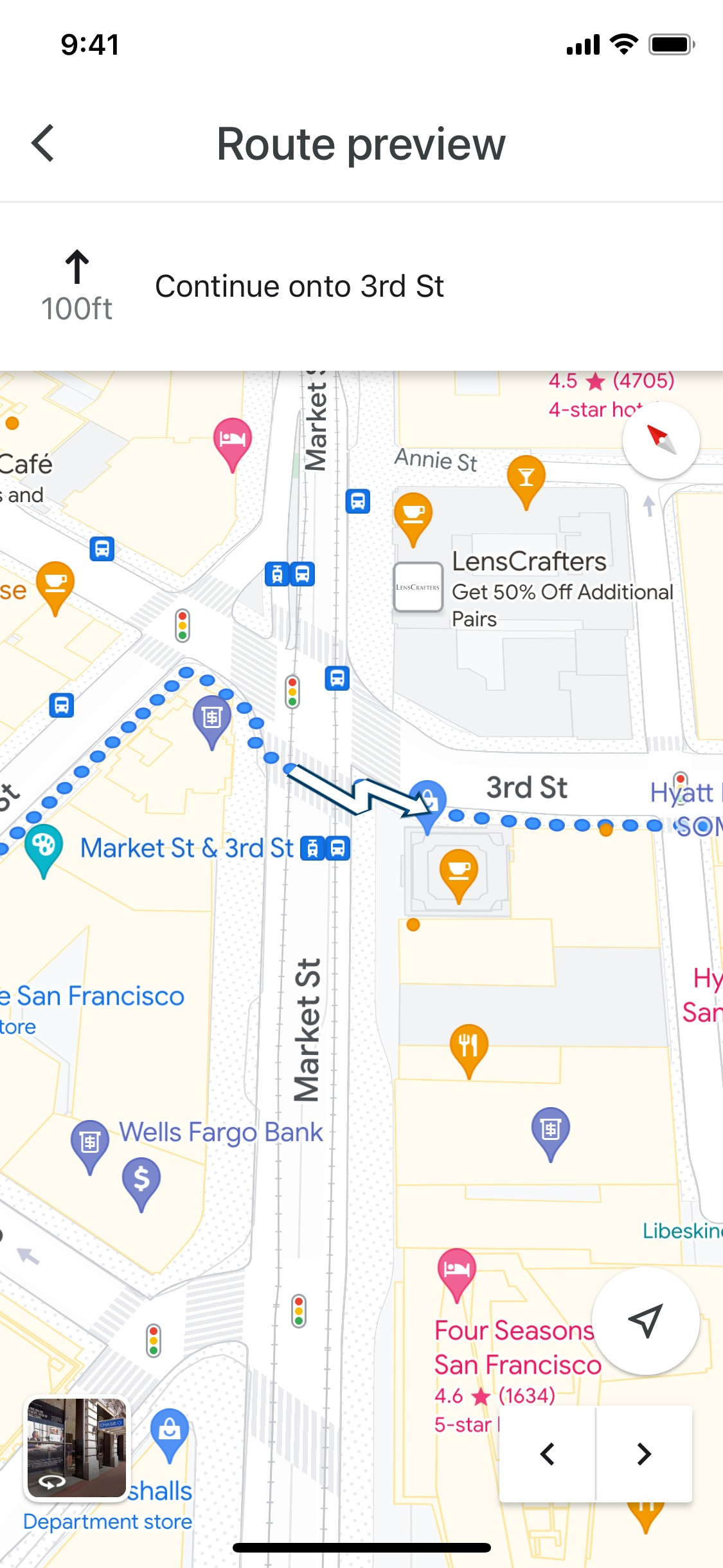 Google Maps iOS screen 335
