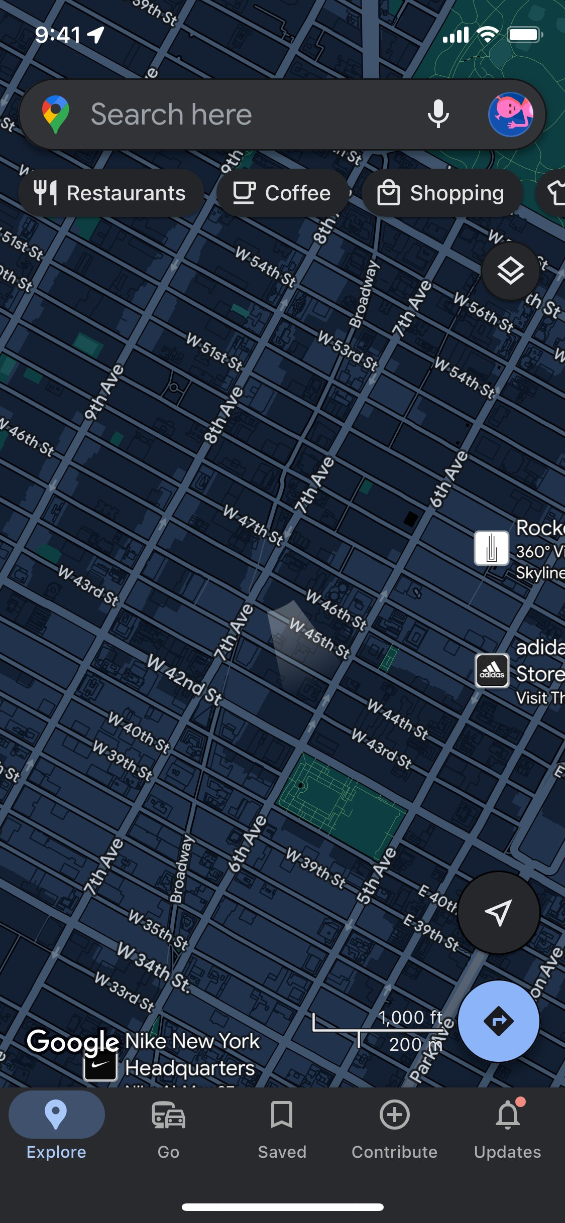 Google Maps iOS screen 111