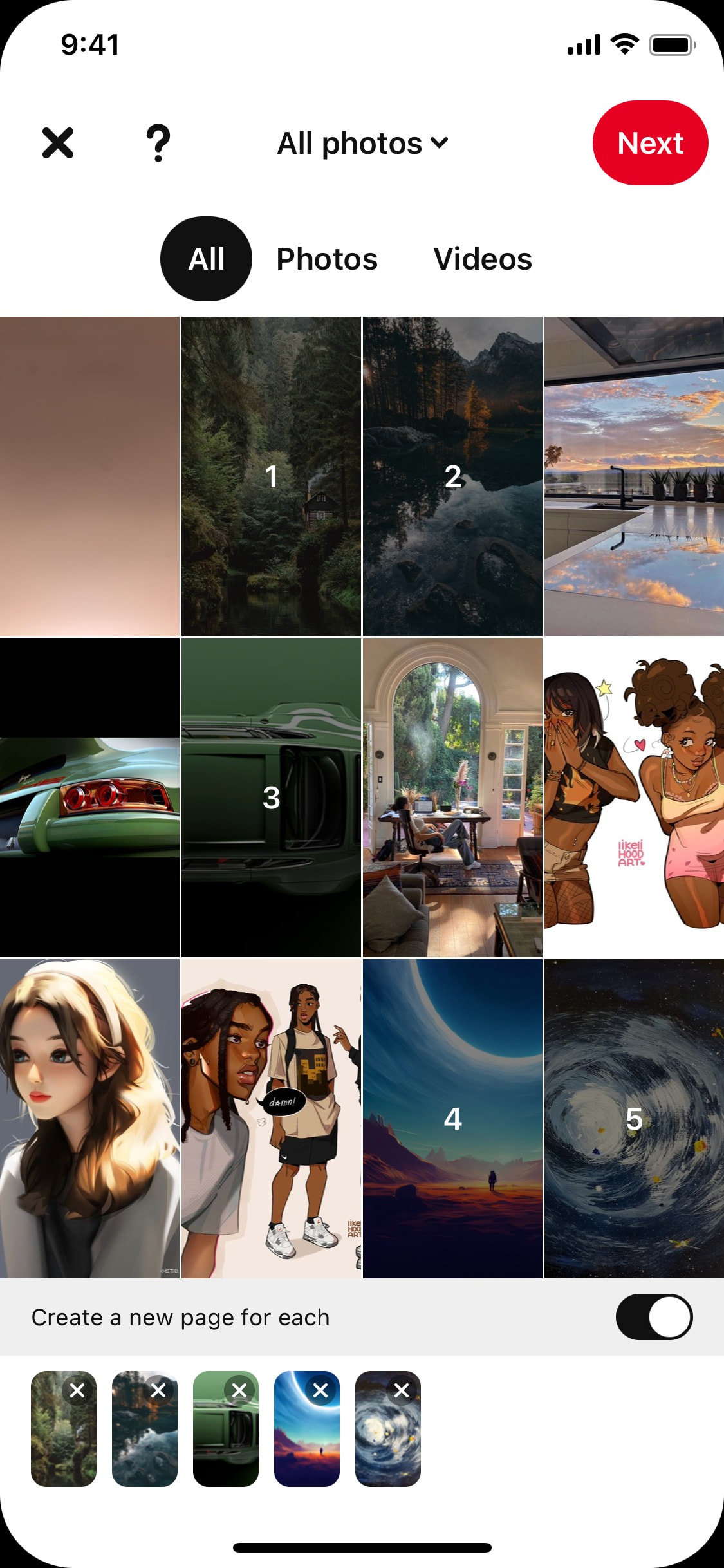 Pinterest iOS screen 326