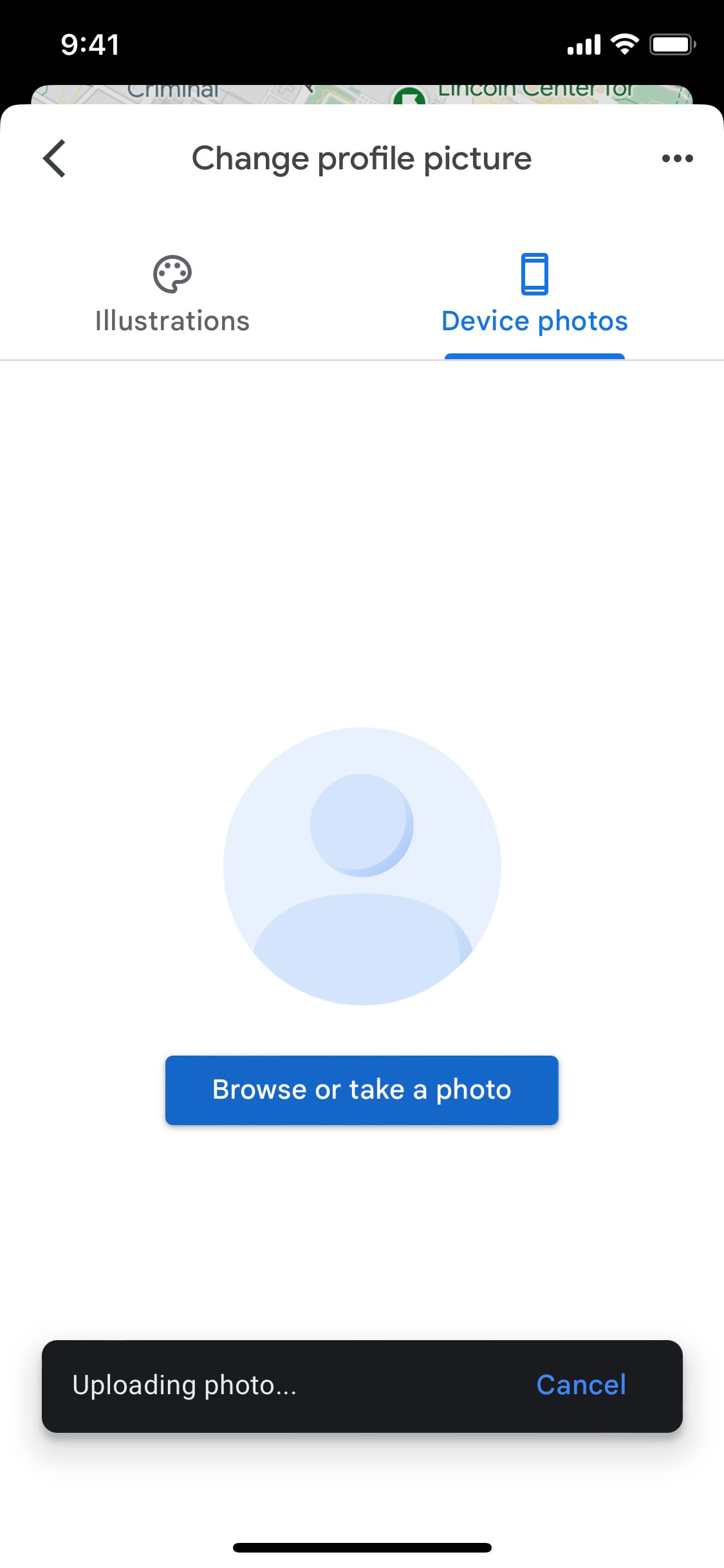 Google Maps iOS screen 431