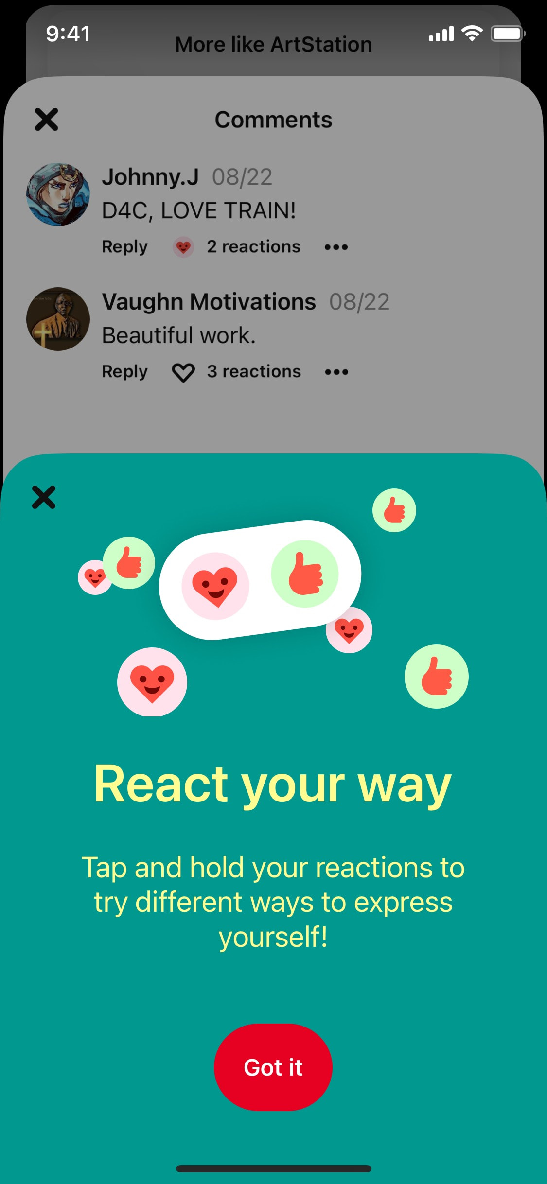 Pinterest iOS screen 421
