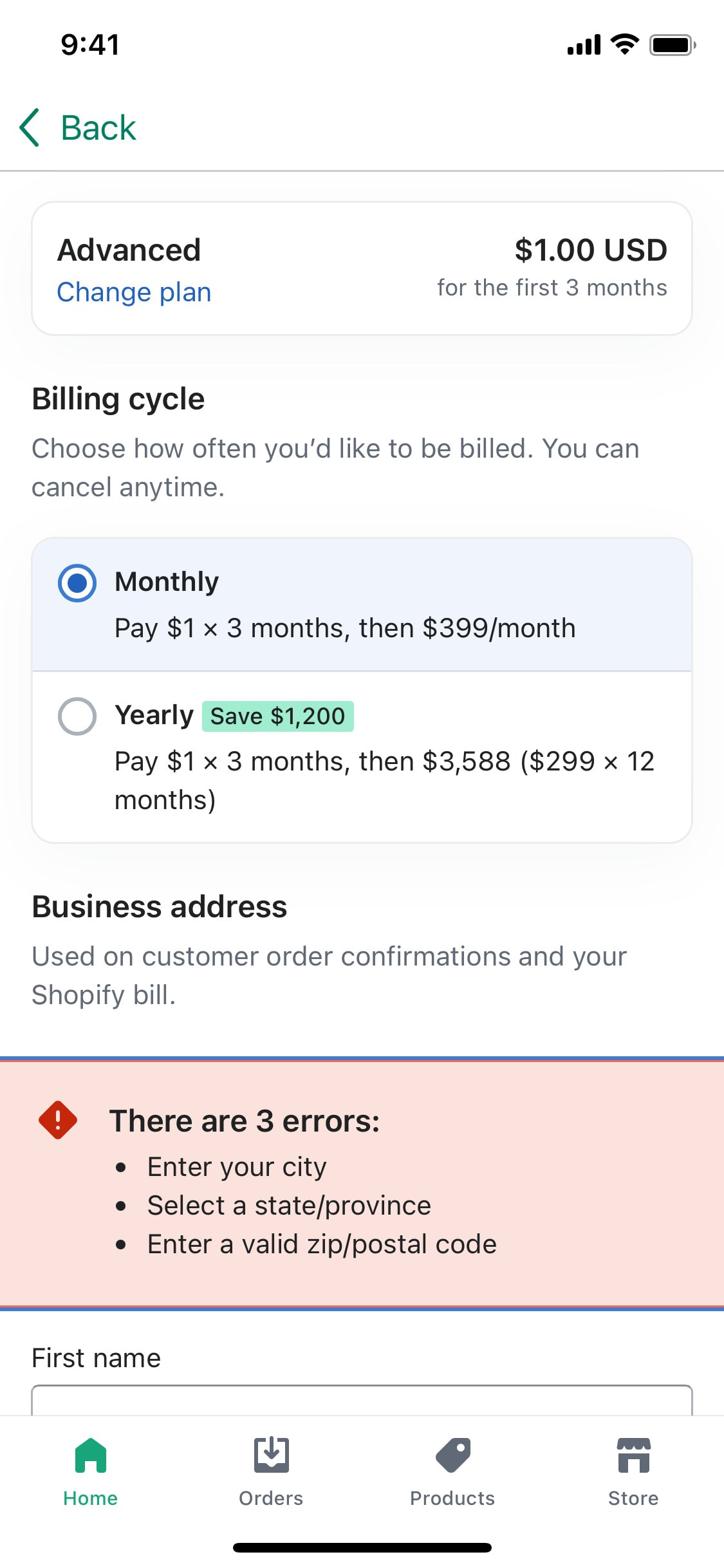Shopify iOS screen 451
