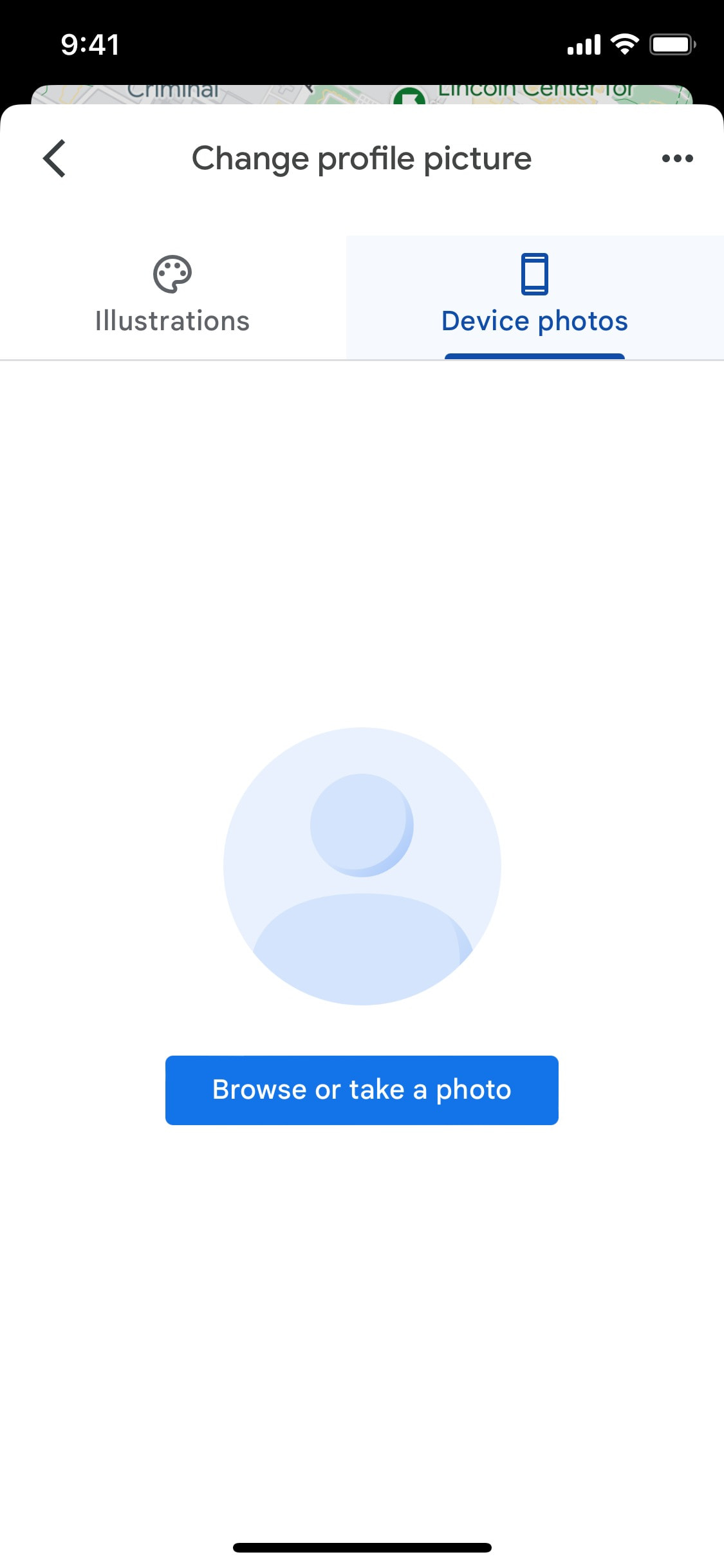 Google Maps iOS screen 476