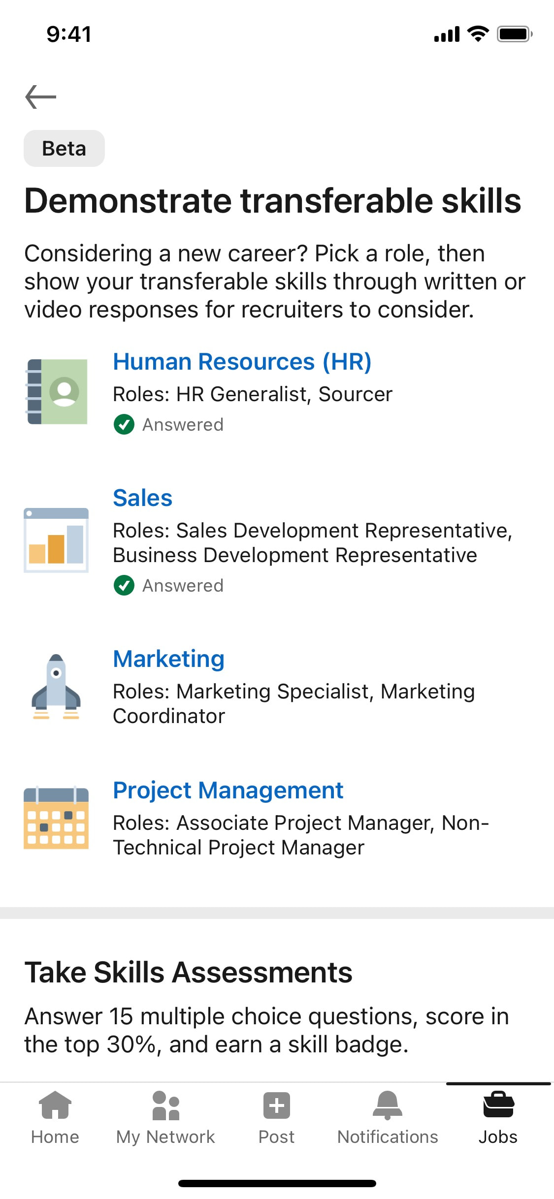 LinkedIn iOS screen 131