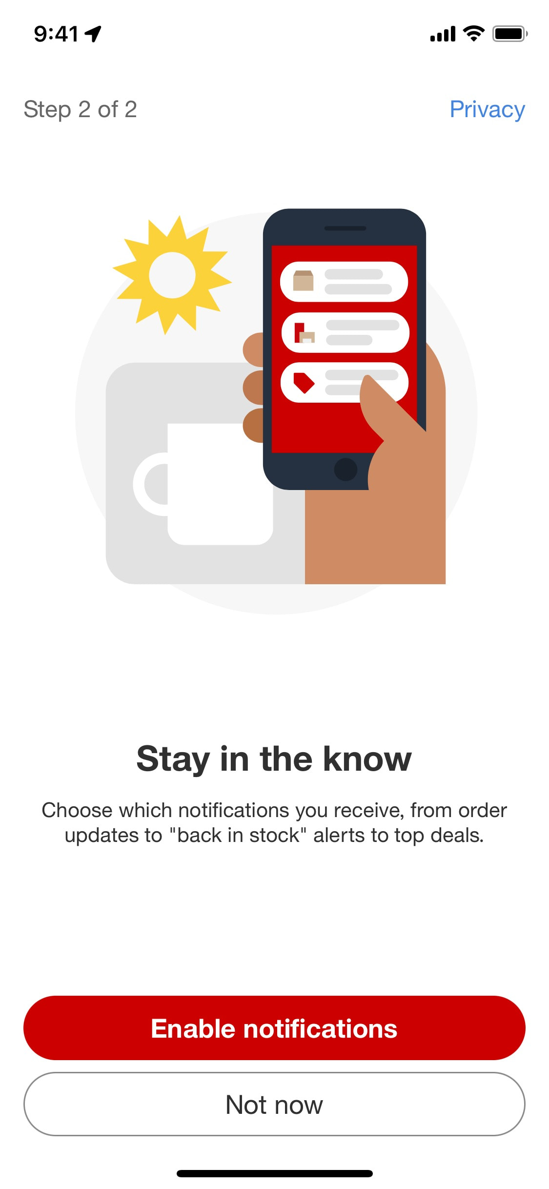 Target iOS screen 437