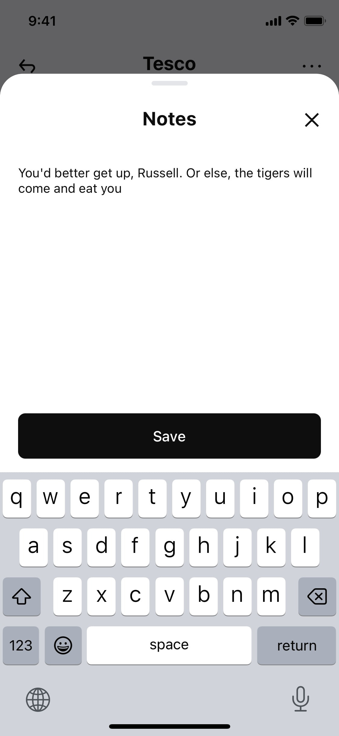 Klarna iOS screen 507