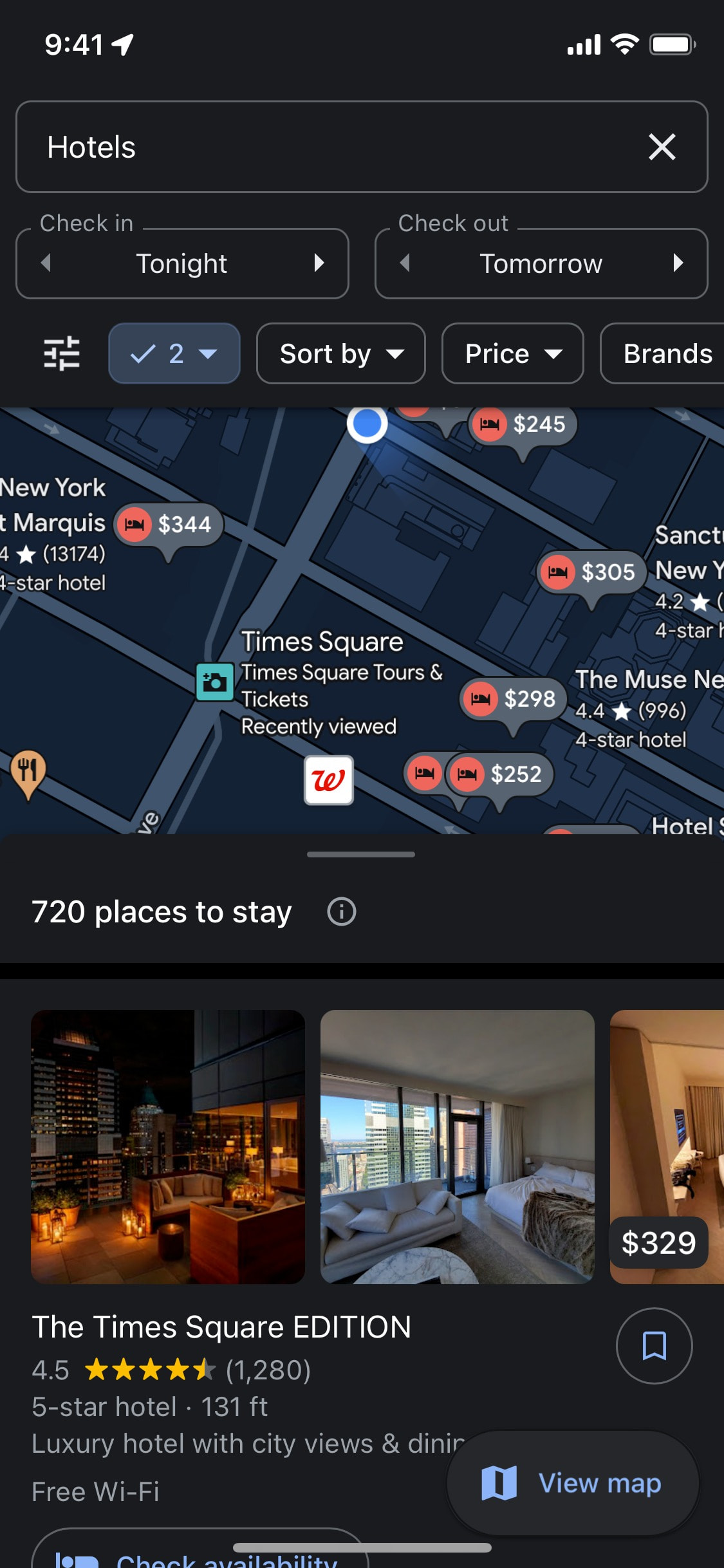 Google Maps iOS screen 224