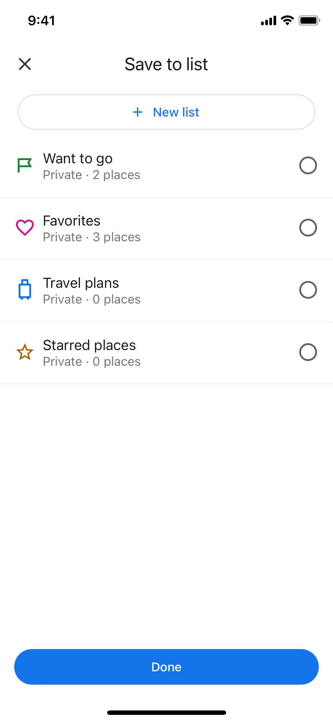 Google Maps iOS screen 136