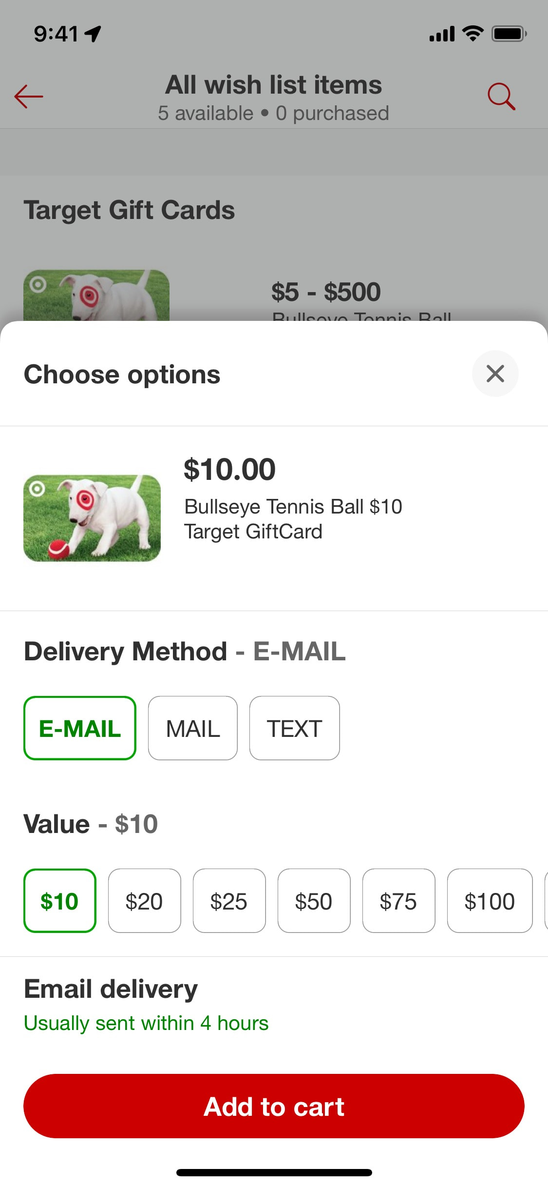 Target iOS screen 181
