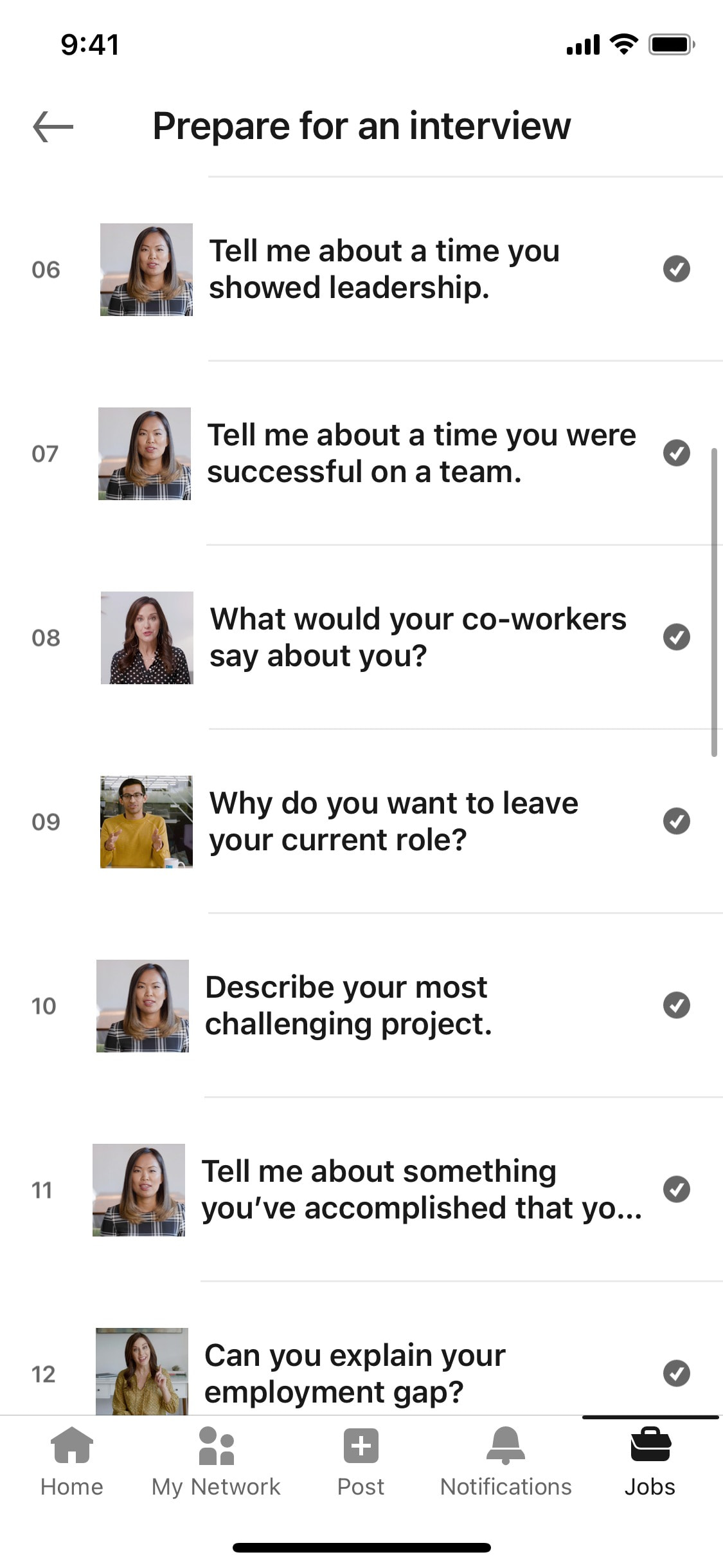 LinkedIn iOS screen 350