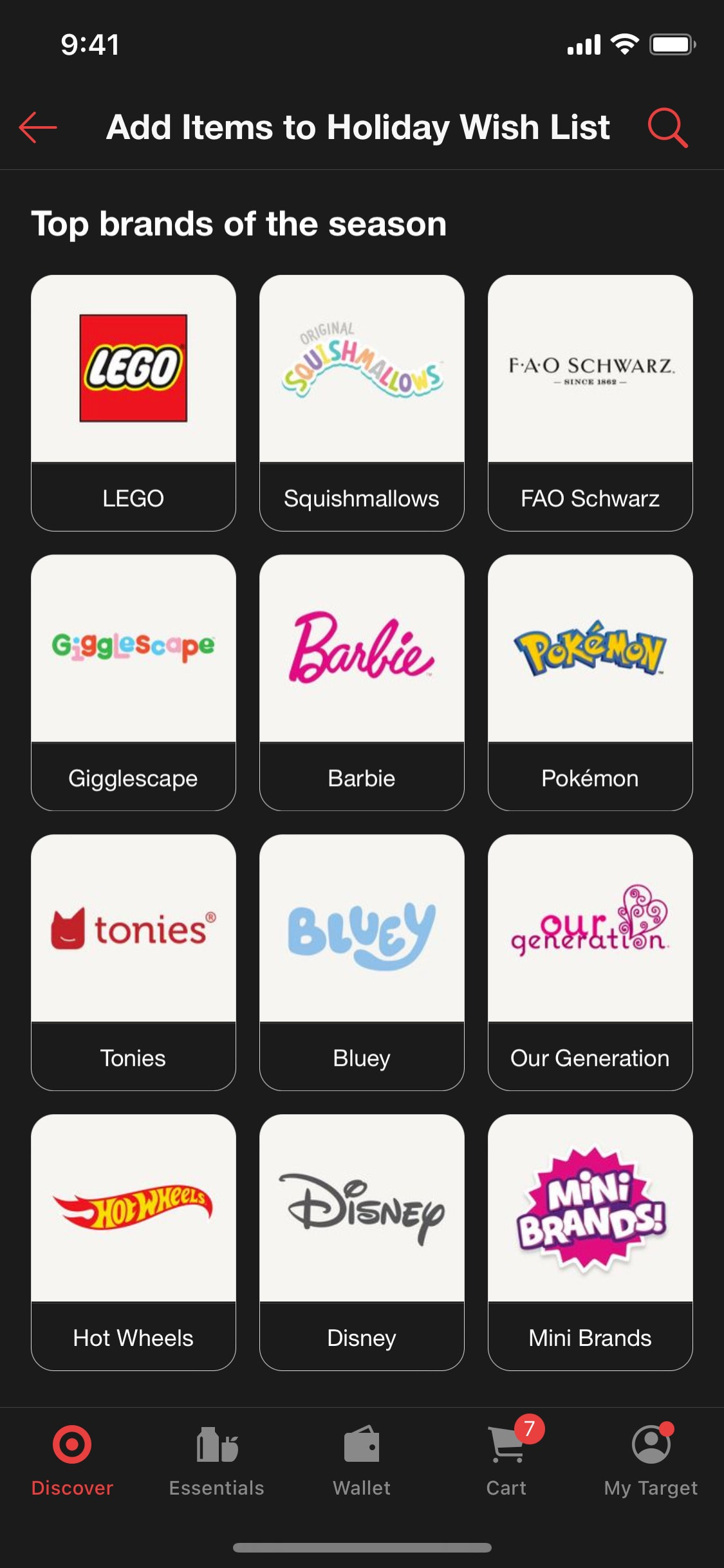 Target iOS screen 164