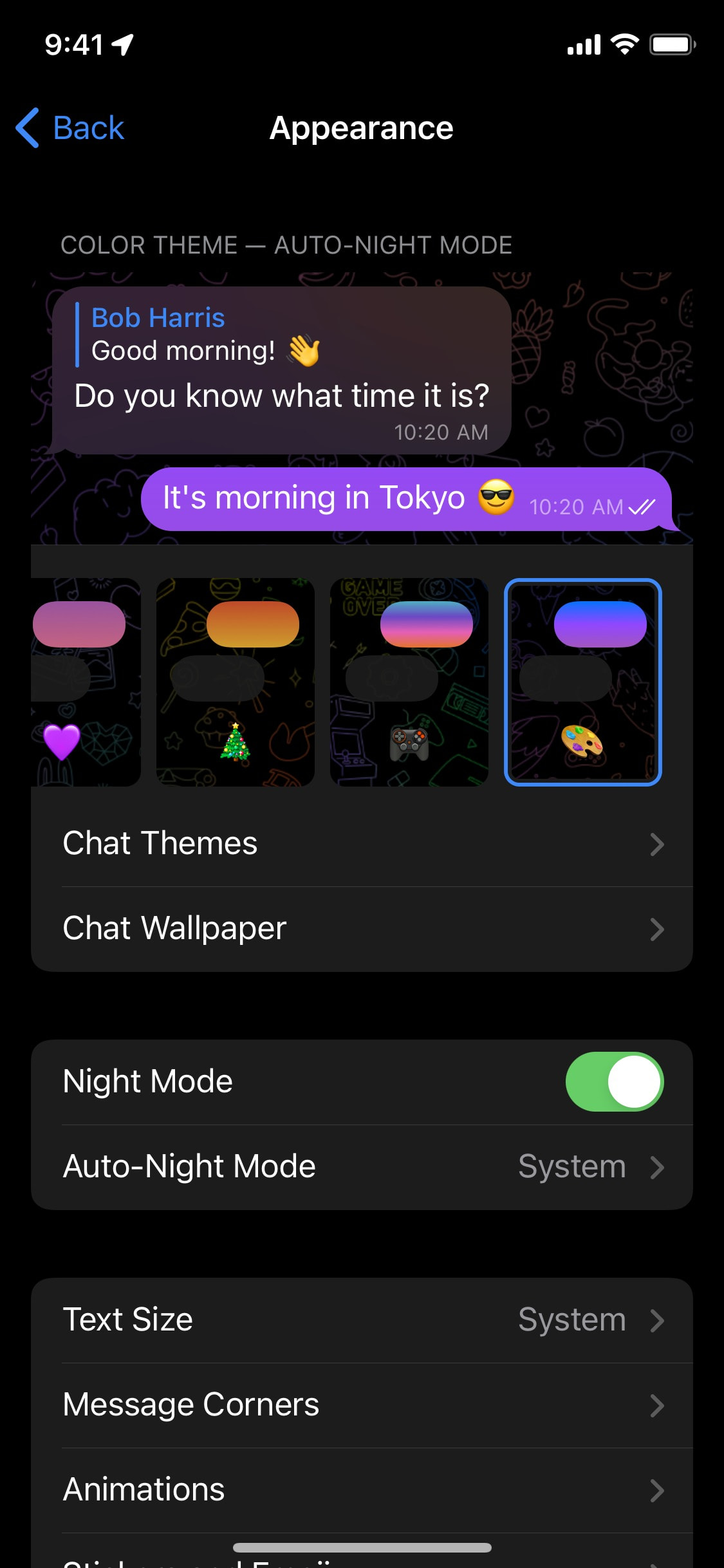 Telegram iOS screen 494