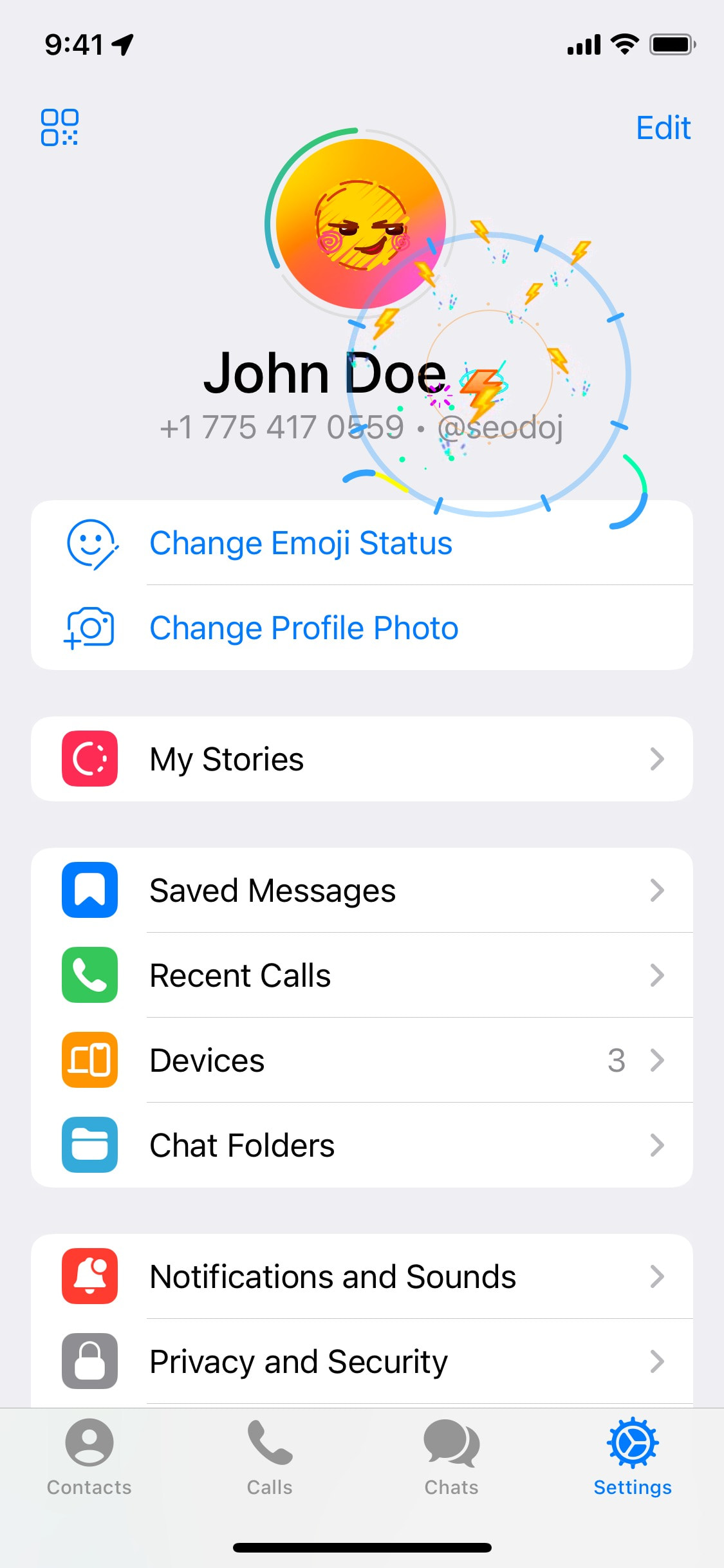 Telegram iOS screen 49