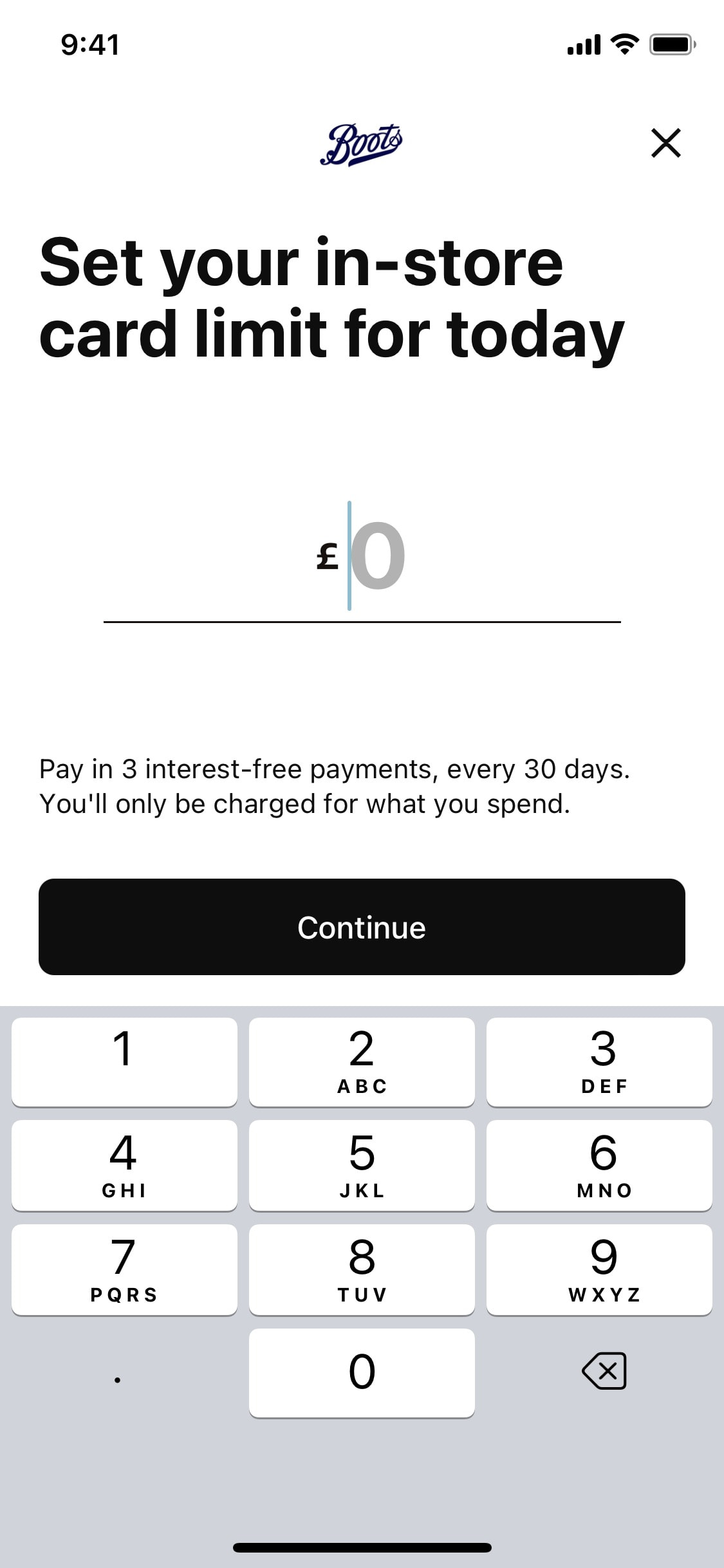Klarna iOS screen 397