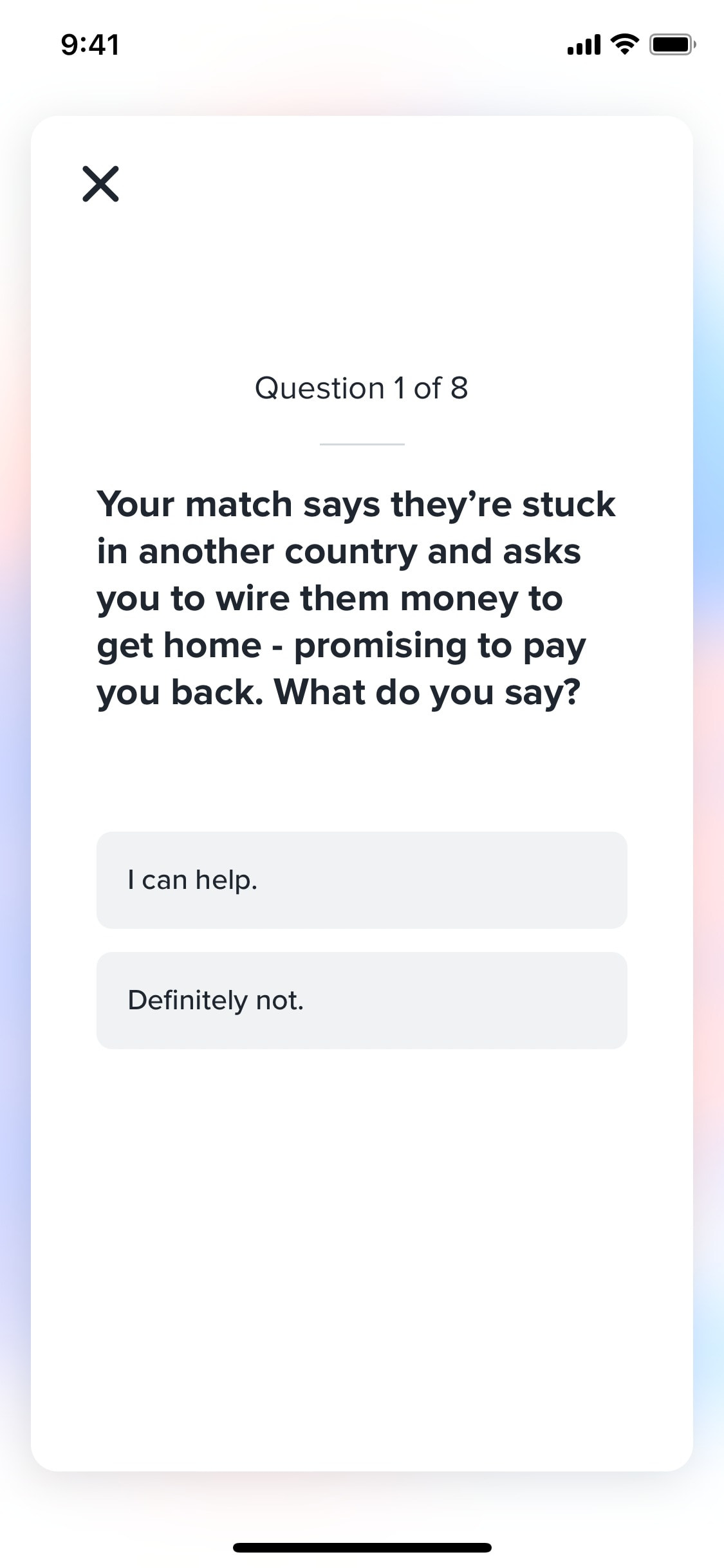 Tinder iOS screen 331