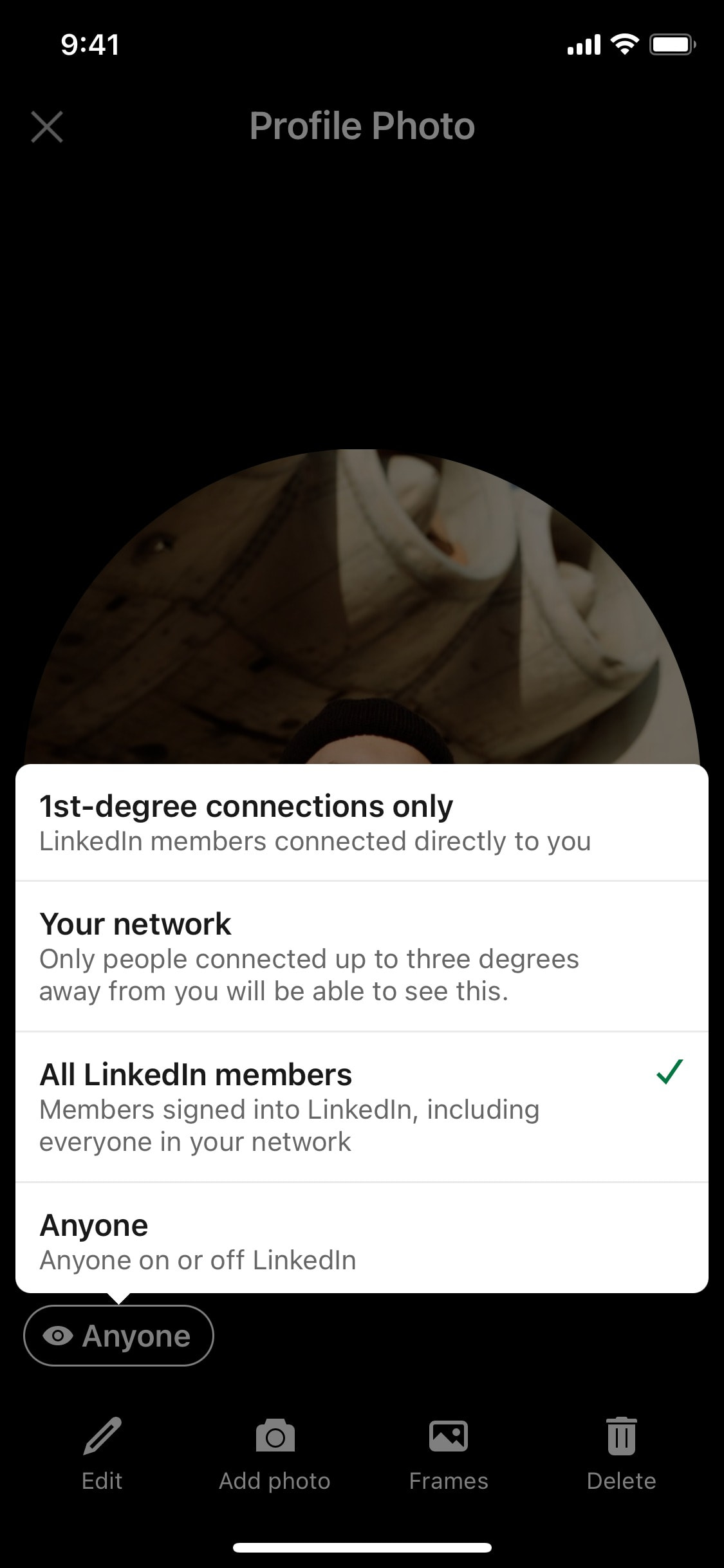 LinkedIn iOS screen 345