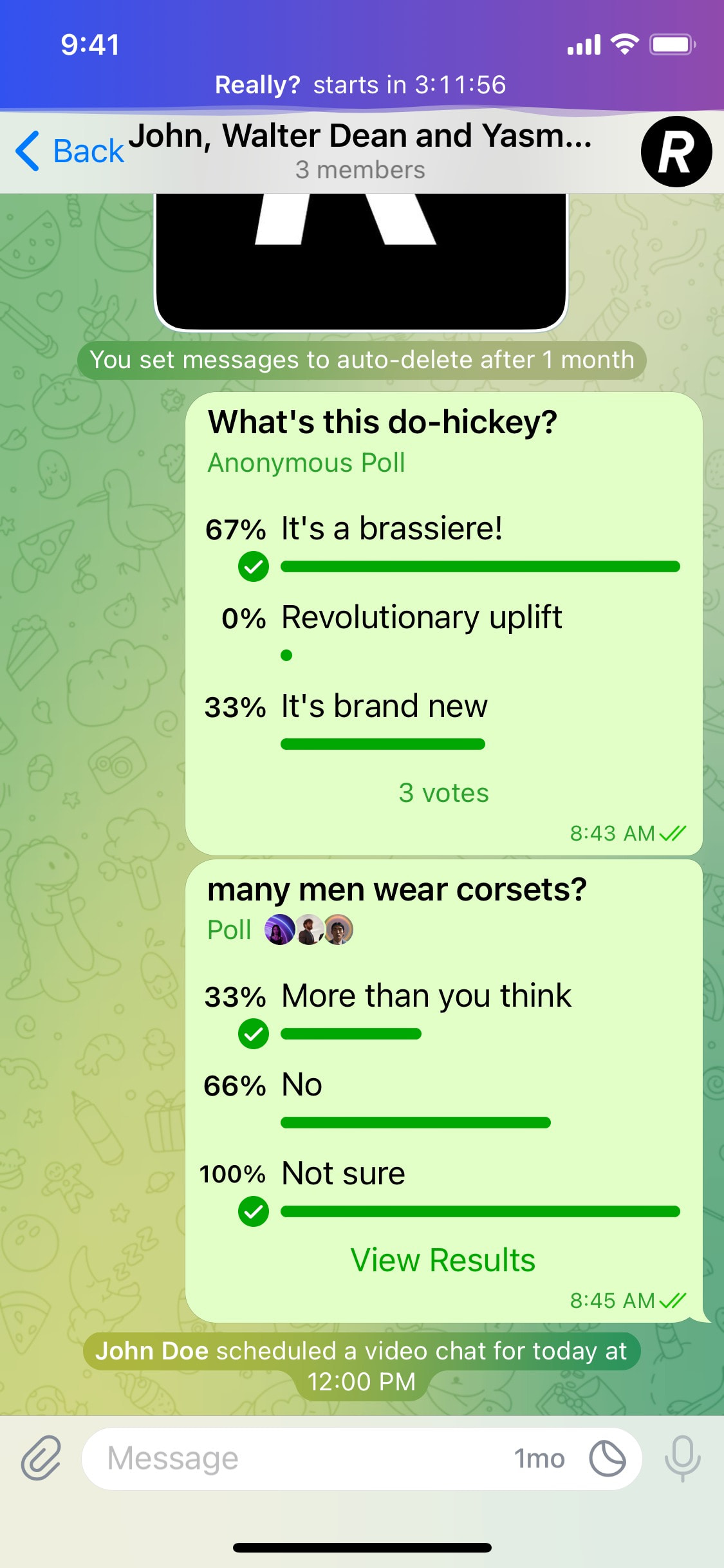 Telegram iOS screen 731