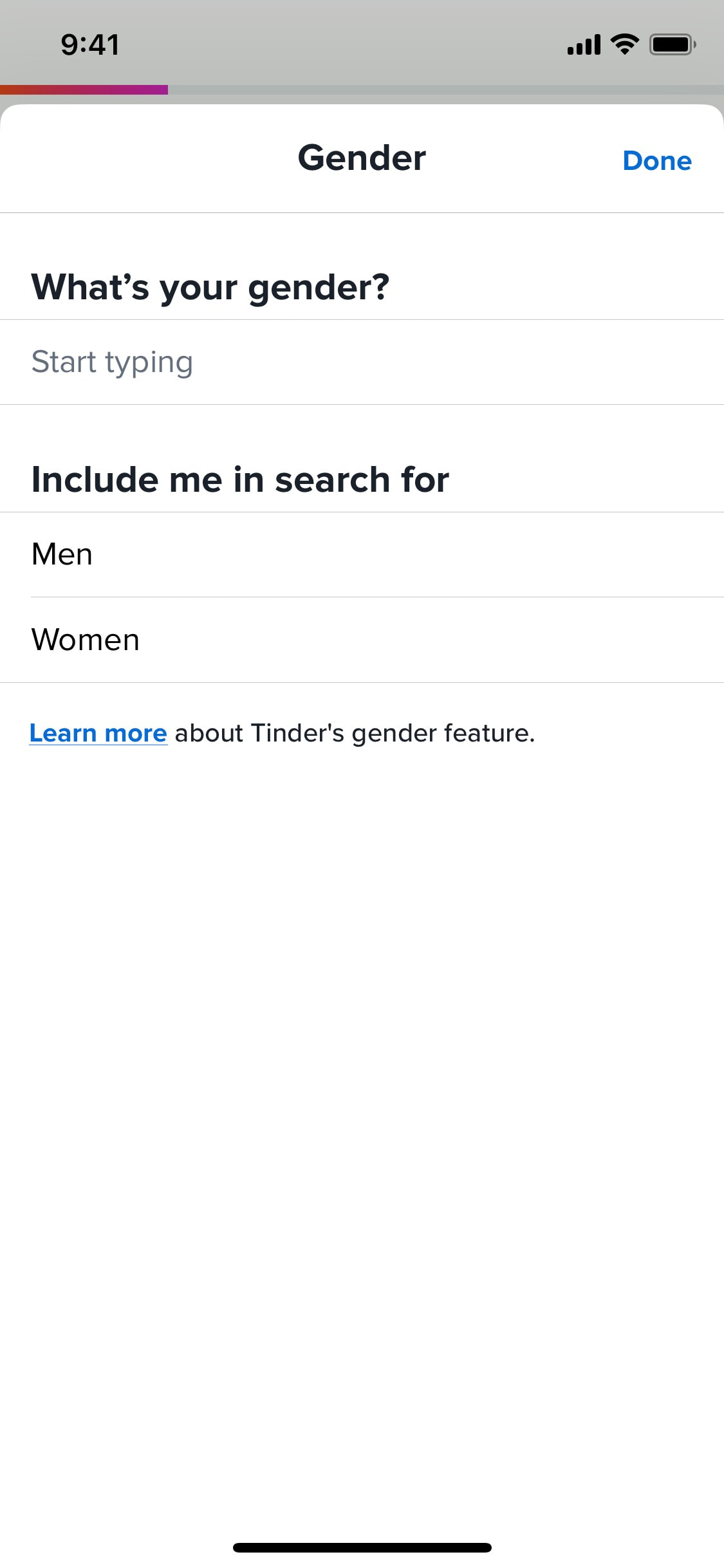 Tinder iOS screen 299