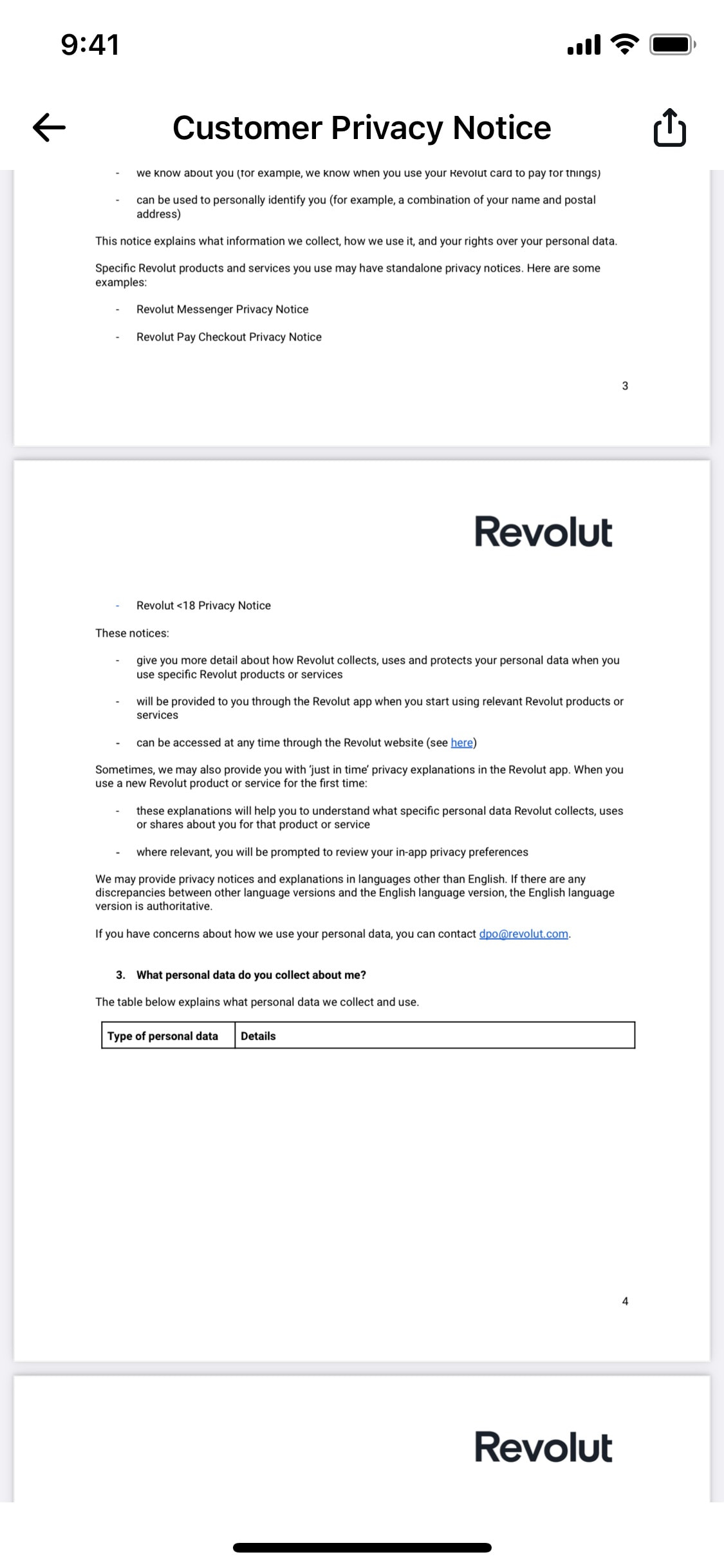 Revolut iOS screen 621