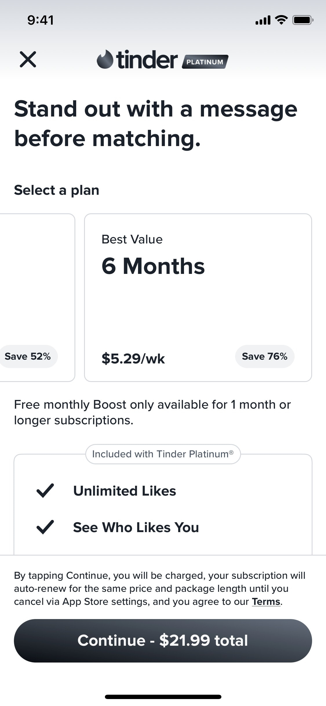 Tinder iOS screen 184