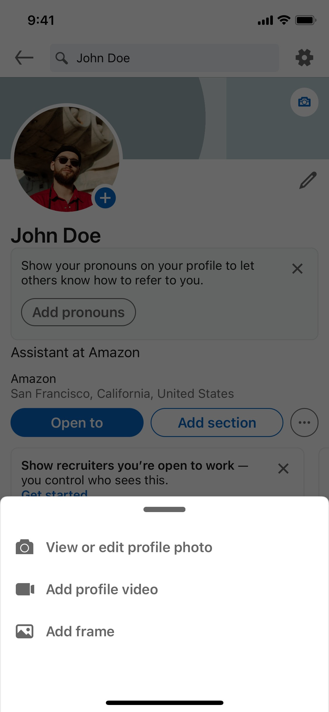 LinkedIn iOS screen 567