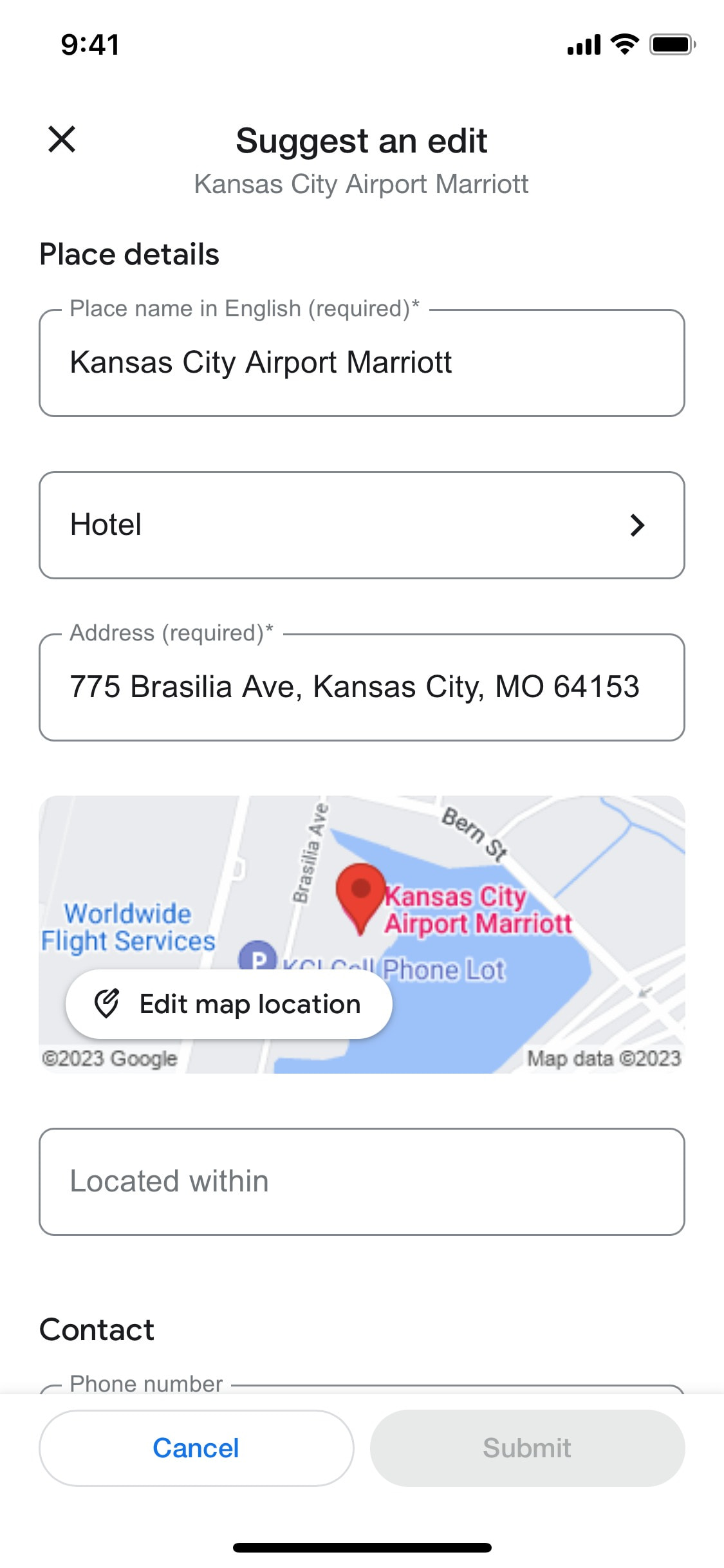 Google Maps iOS screen 64