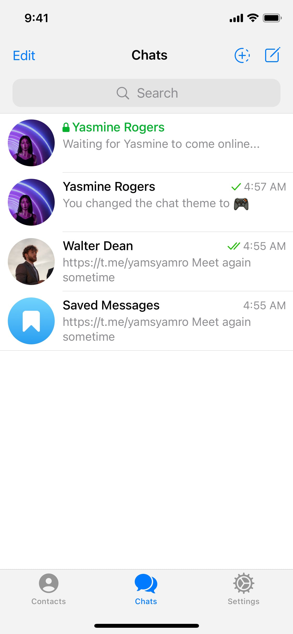 Telegram iOS screen 383