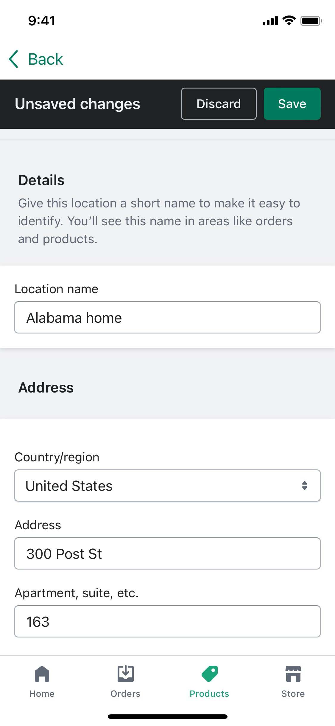 Shopify iOS screen 56
